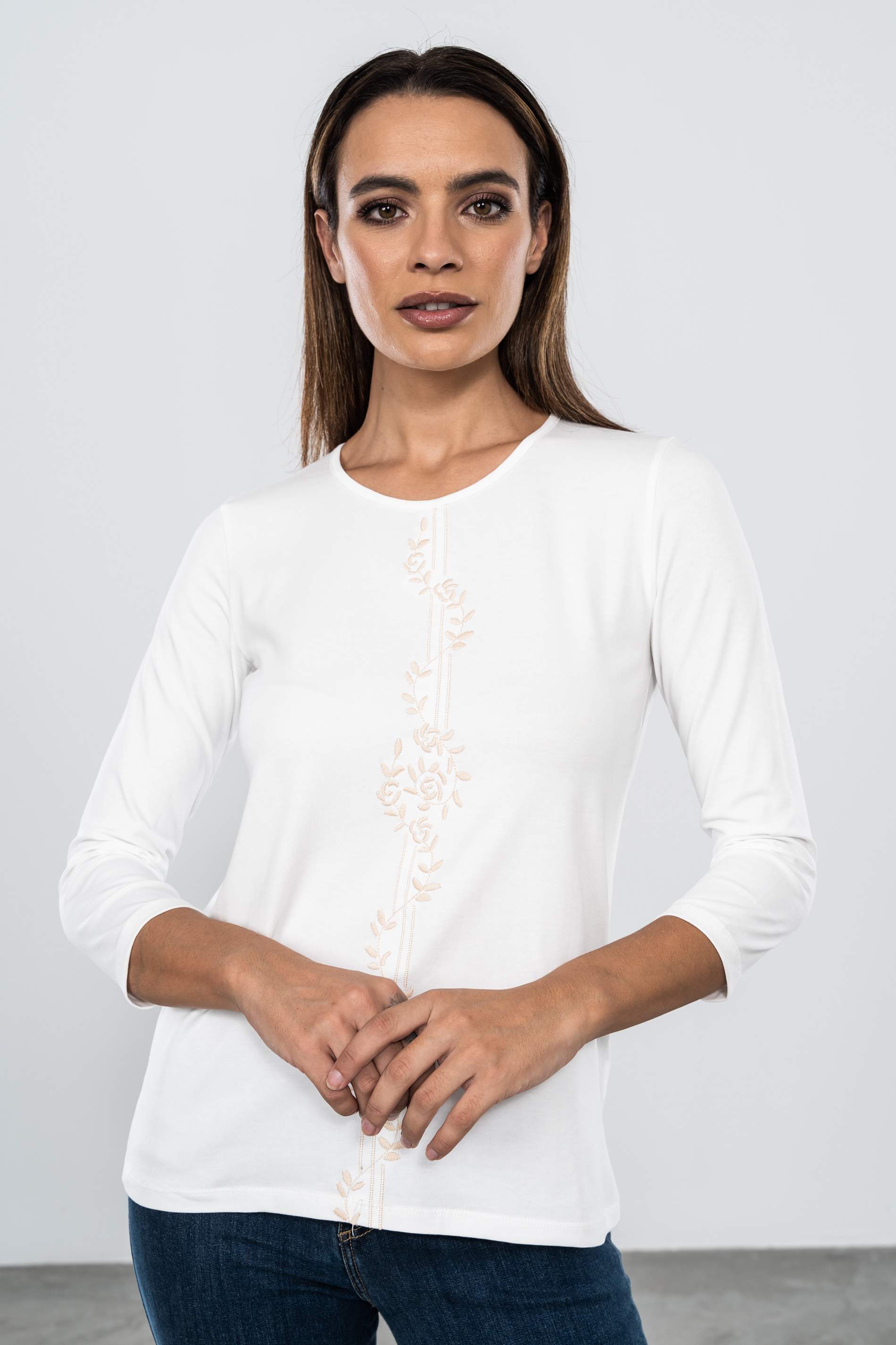 CAMISETA BORDAD RAMAS CENTRO