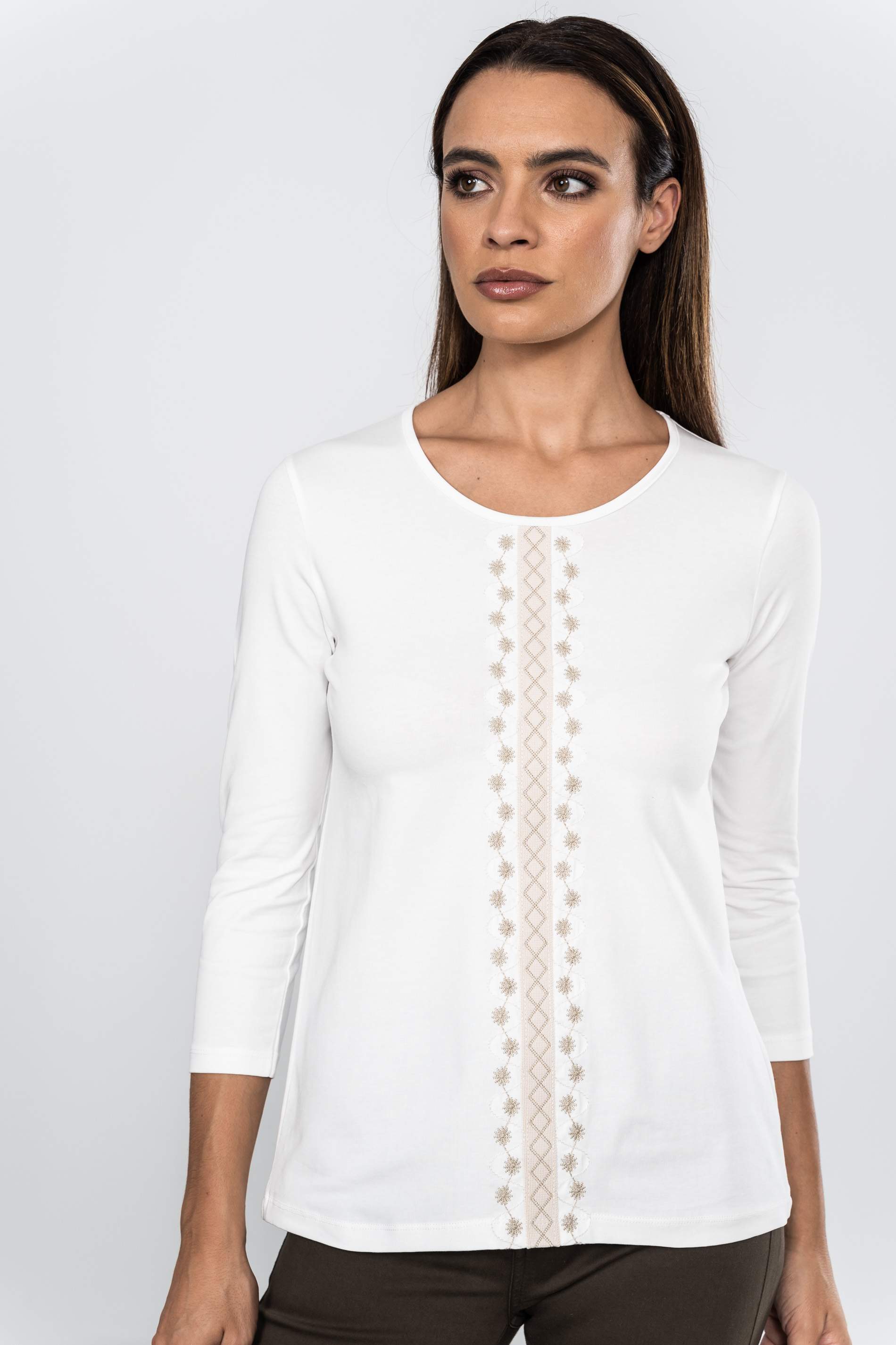 CAMISETA BORDAD TIRA BRILLO