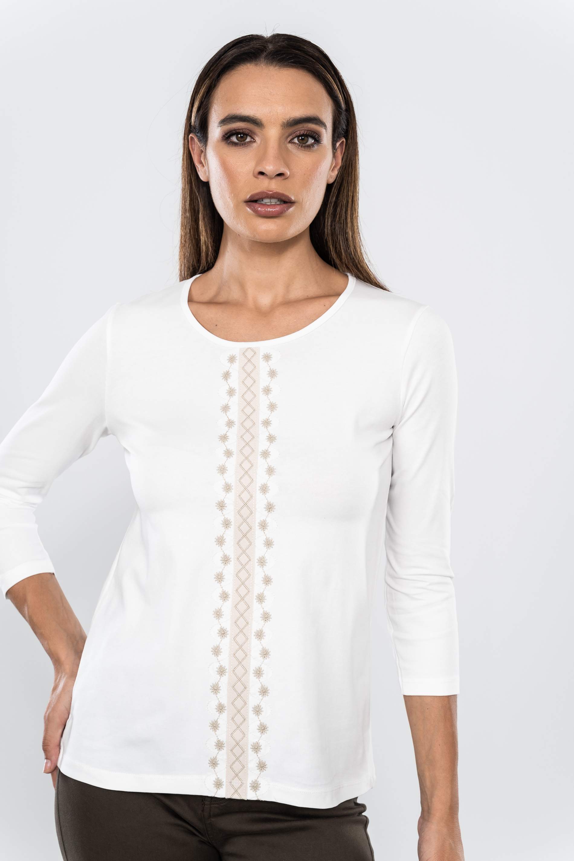 CAMISETA BORDAD TIRA BRILLO