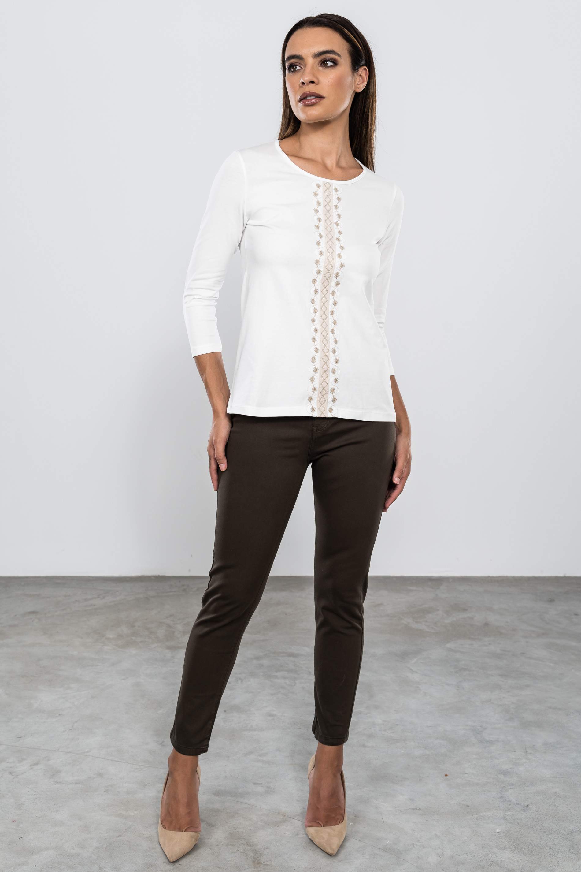 CAMISETA BORDAD TIRA BRILLO