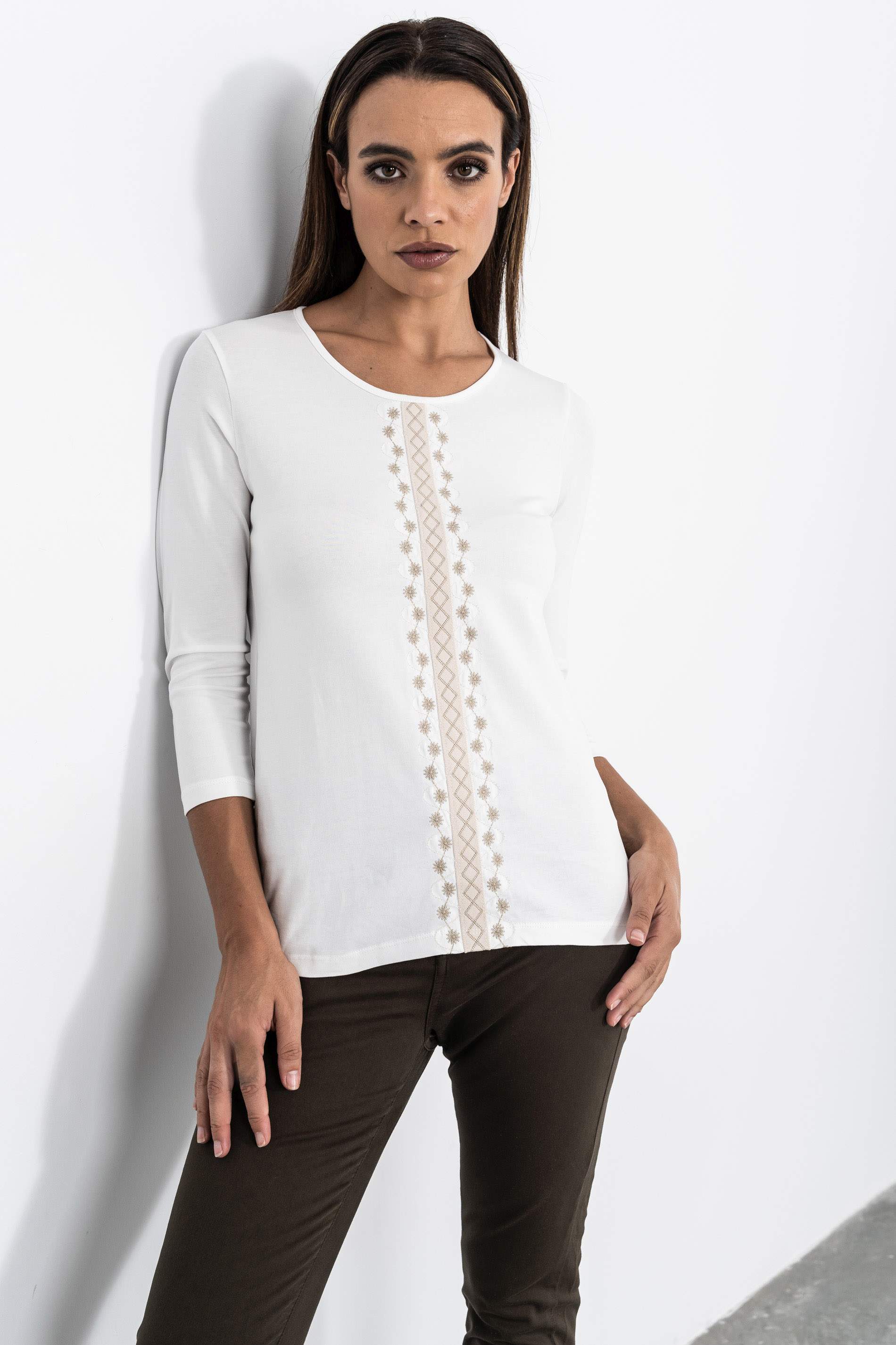 CAMISETA BORDAD TIRA BRILLO