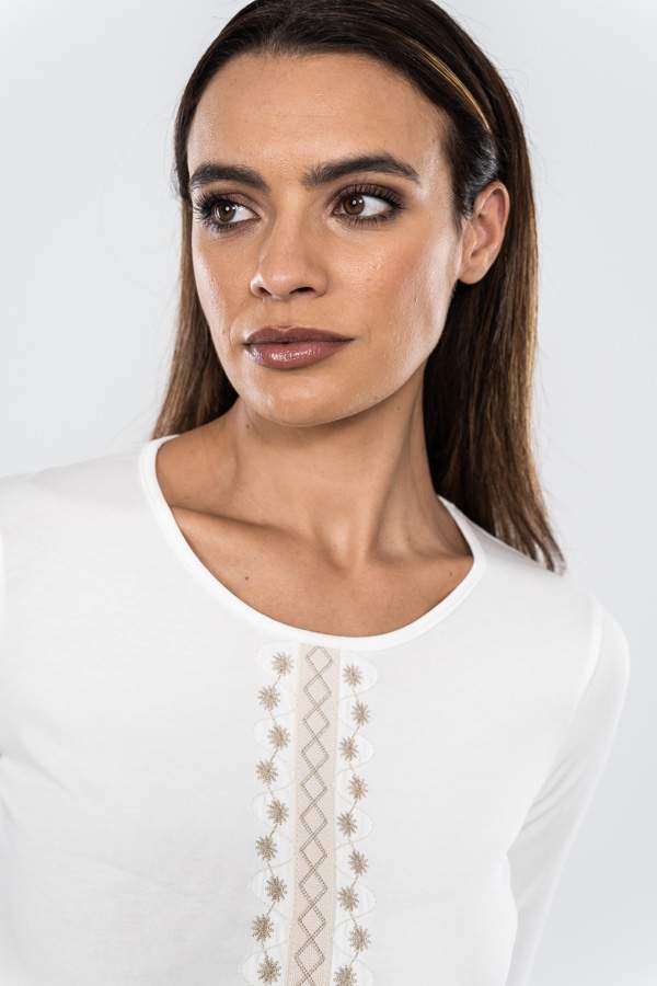 CAMISETA BORDAD TIRA BRILLO