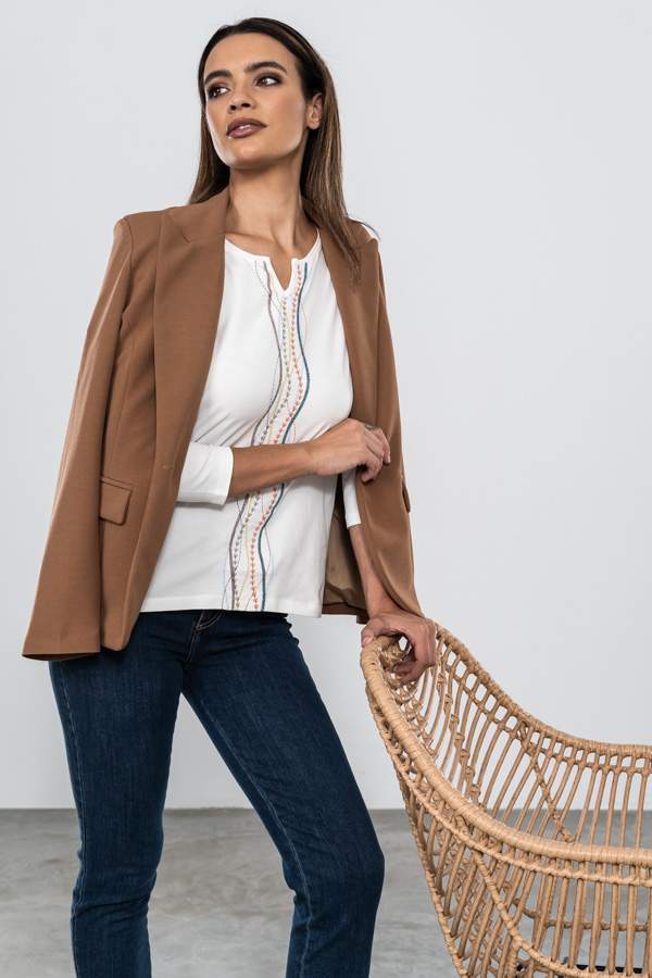 CAMISETA BORDAD TIRAS CENTRO COLORES