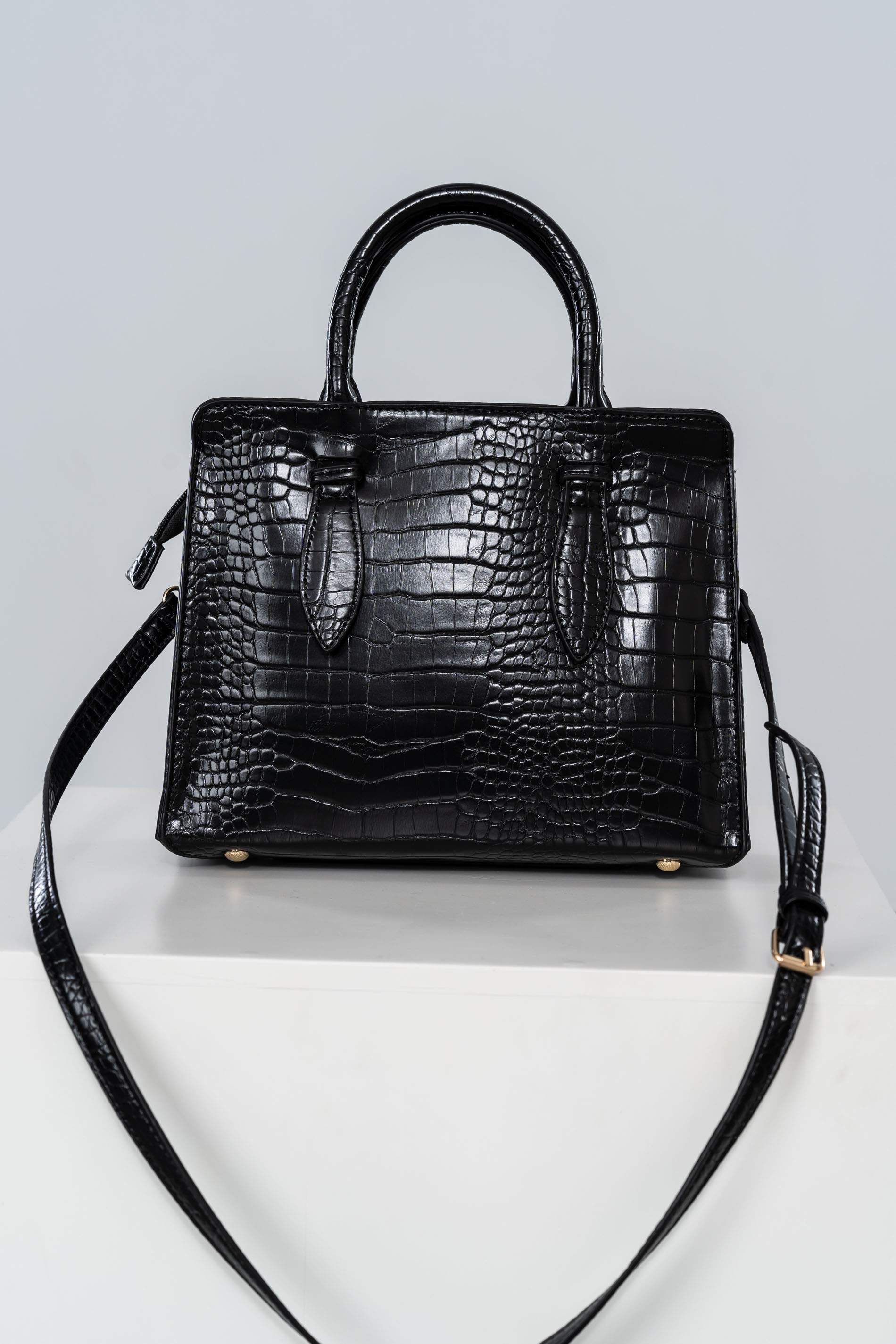 BOLSO TOTE EFECTO COCO NEGRO