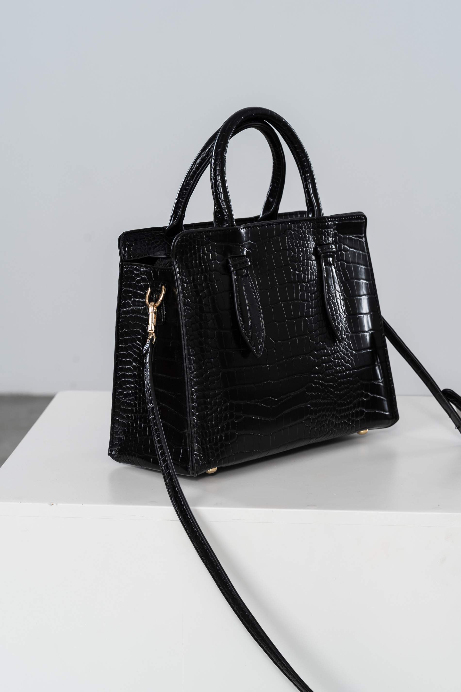 BOLSO TOTE EFECTO COCO NEGRO