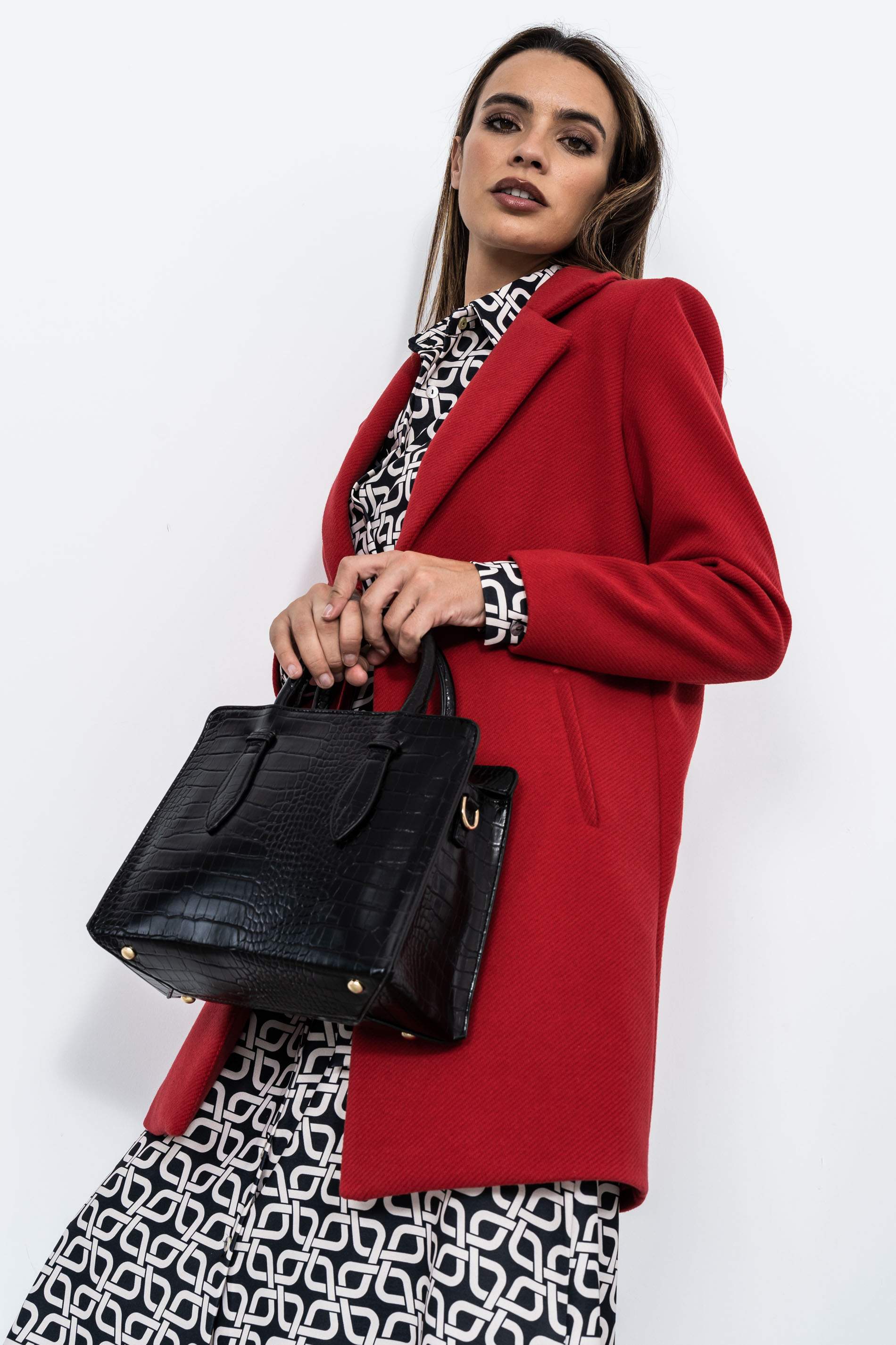 BOLSO TOTE EFECTO COCO NEGRO