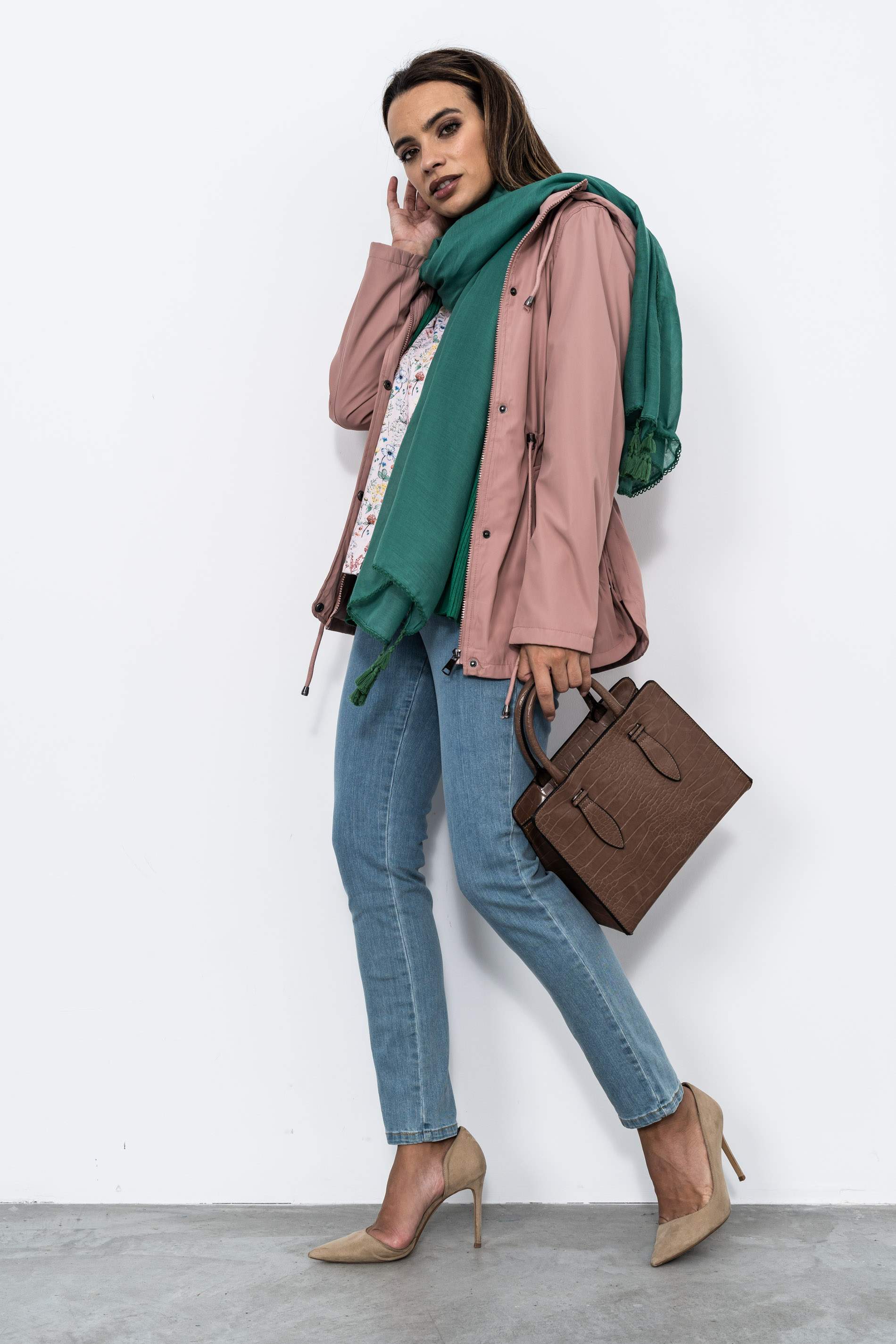 BOLSO TOTE EFECTO COCO MARRON