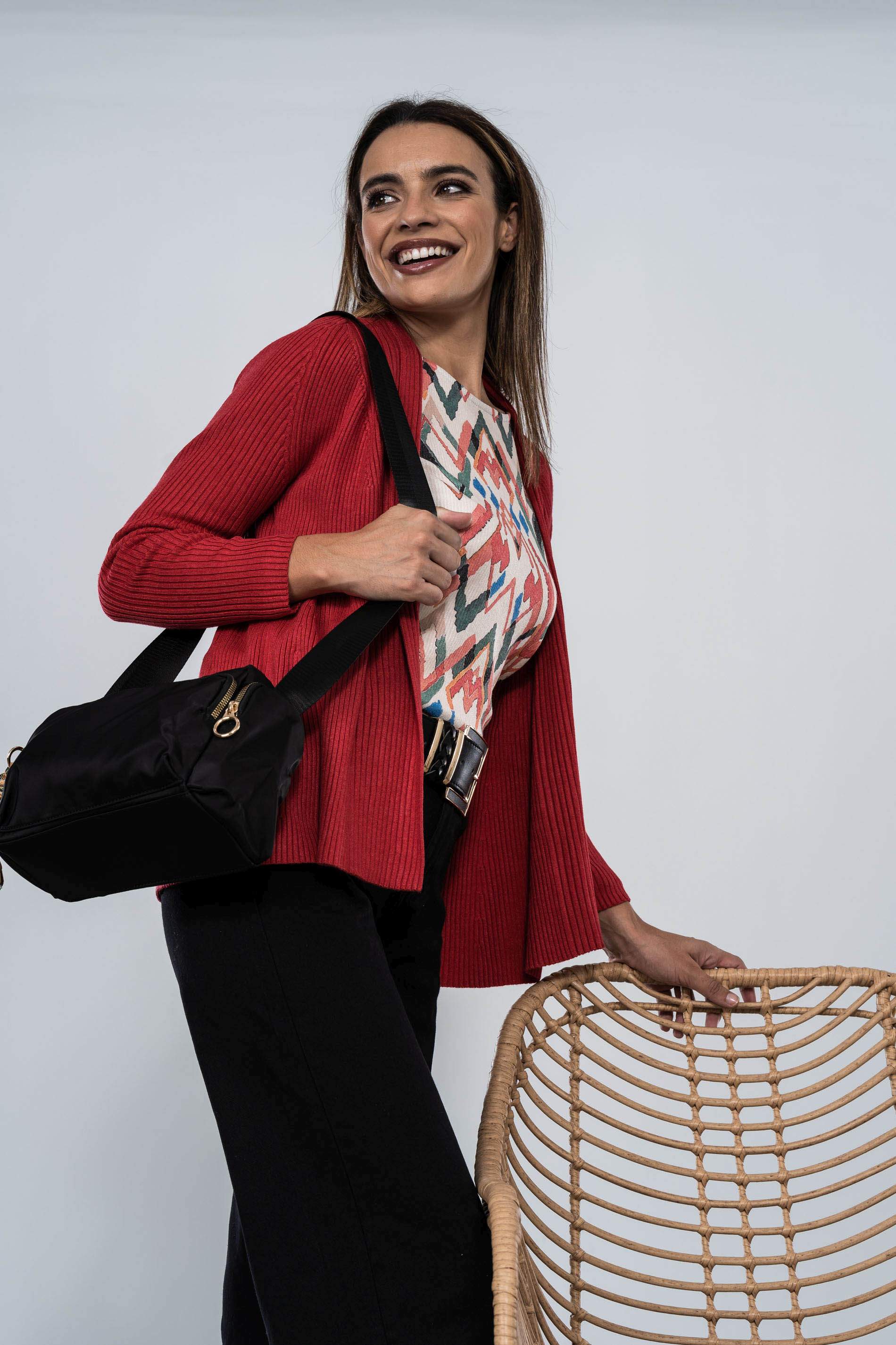 BANDOLERA NYLON COLGANTE NEGRO