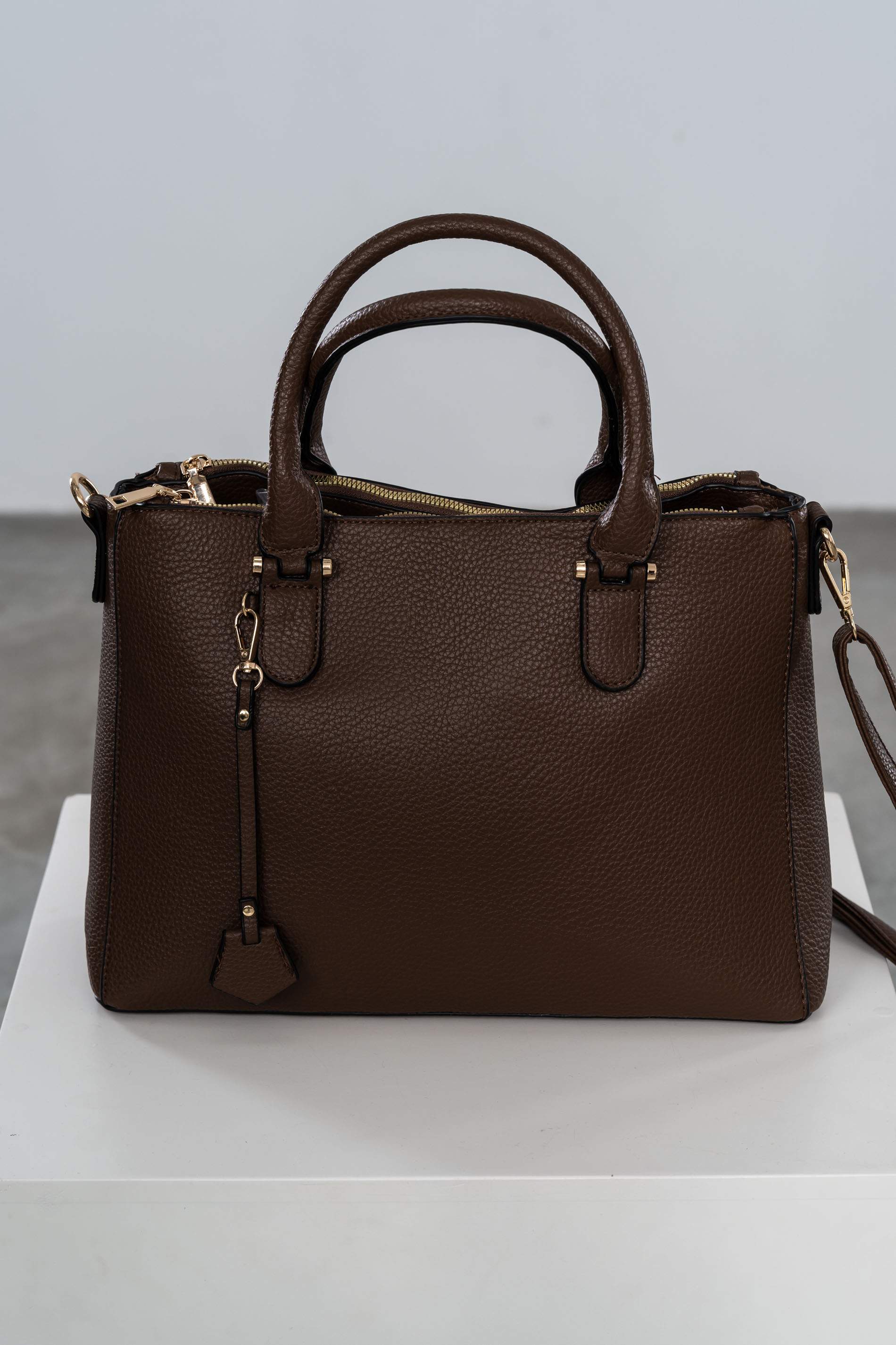 BOLSO CHOPPER CREMALLERA MARRON