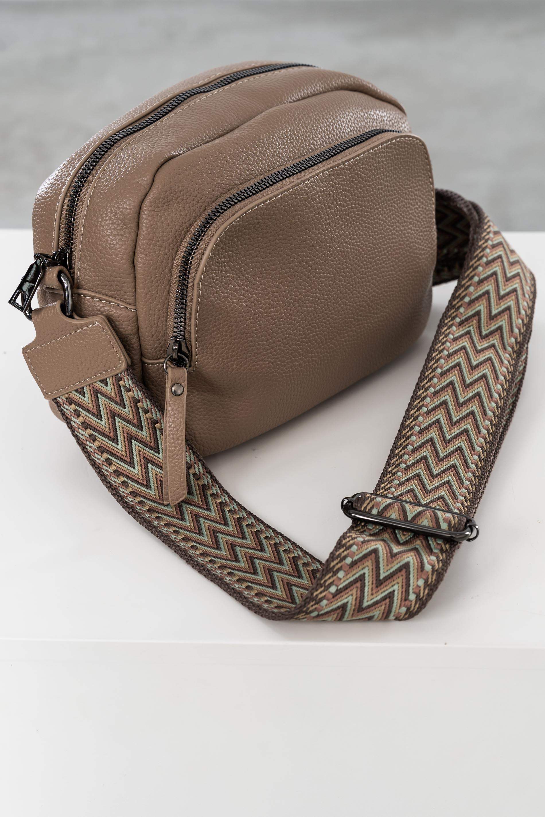 BANDOLERA ASA COMBINADA TAUPE