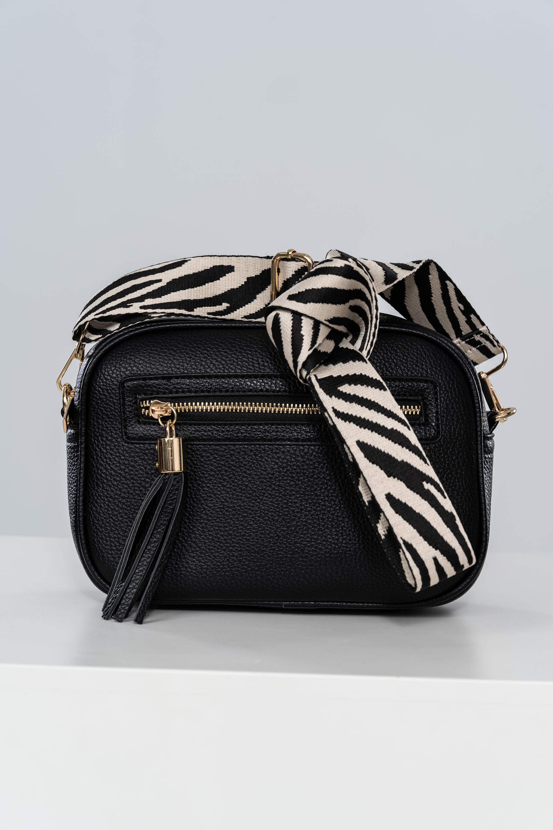 BANDOLERA BOLSILLO CREMALLERA NEGRO