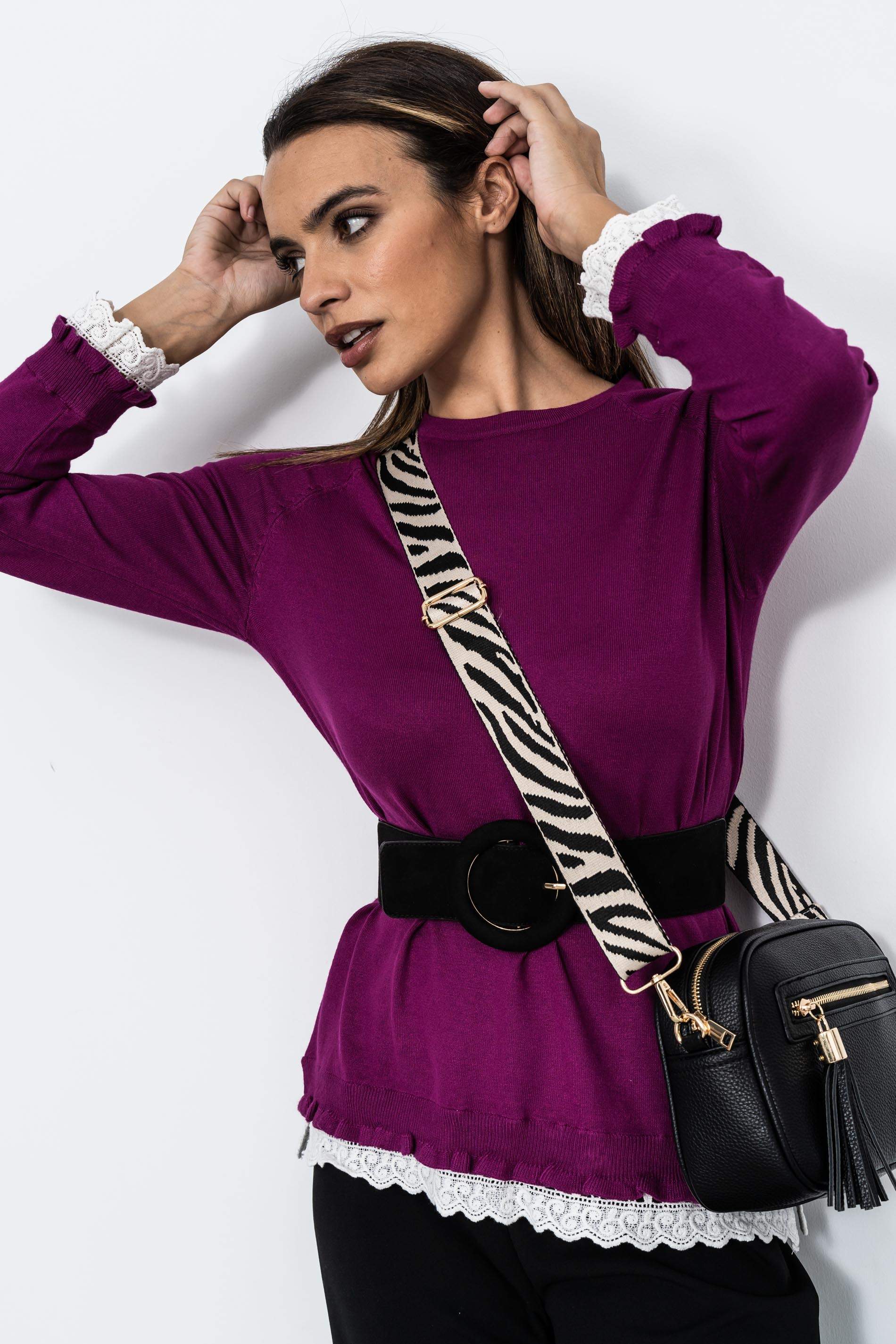 BANDOLERA BOLSILLO CREMALLERA NEGRO