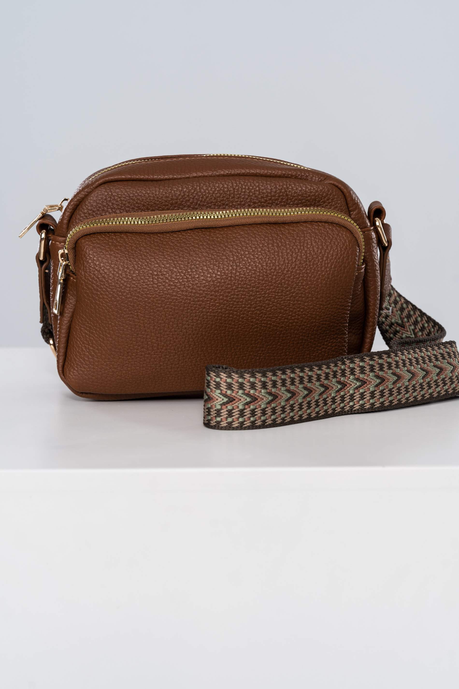 BANDOLERA BOLSILLO DELANTERO CAMEL