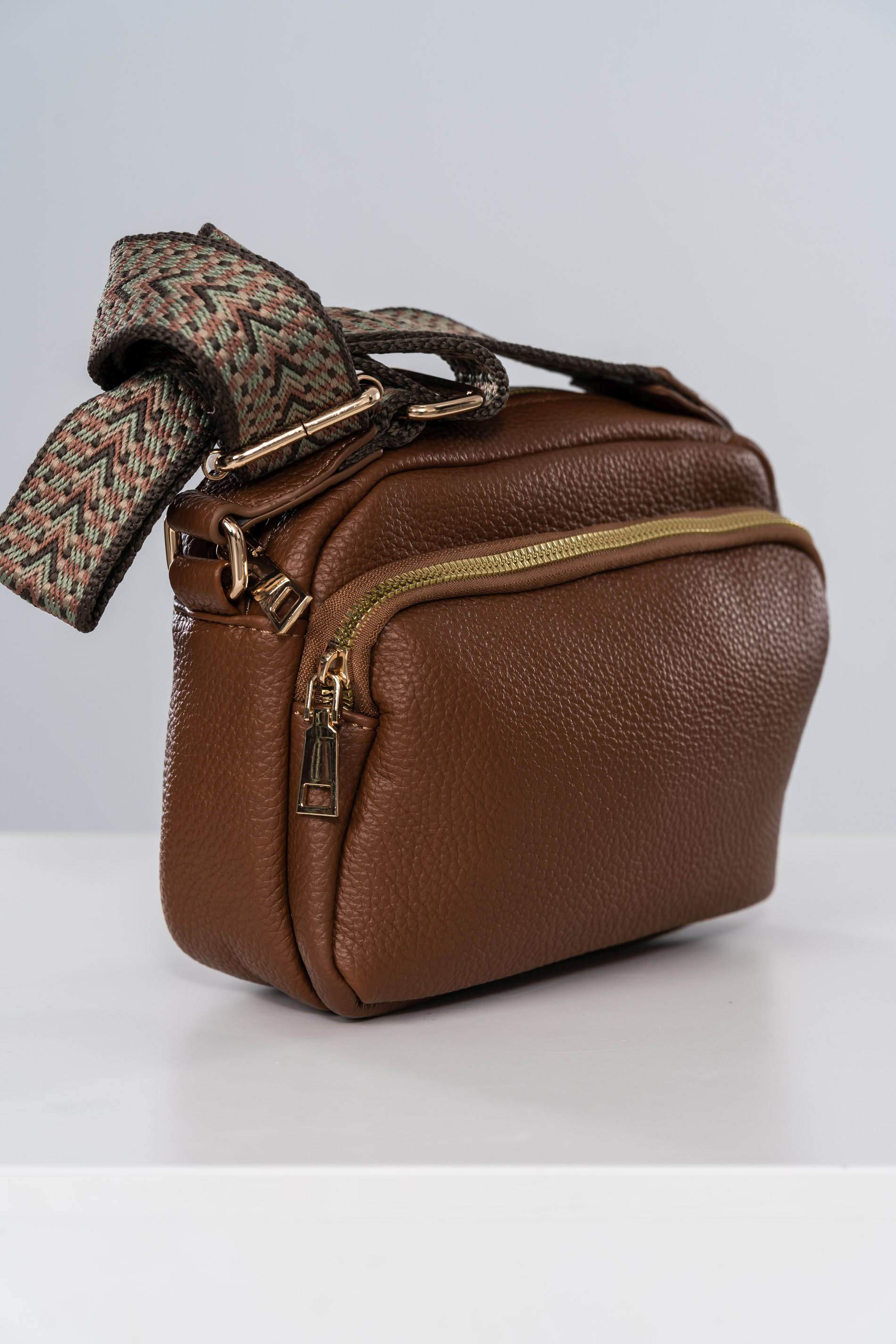 BANDOLERA BOLSILLO DELANTERO CAMEL