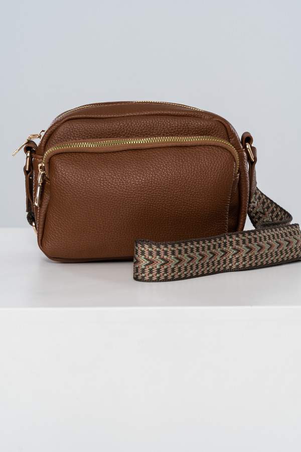 BANDOLERA BOLSILLO DELANTERO CAMEL