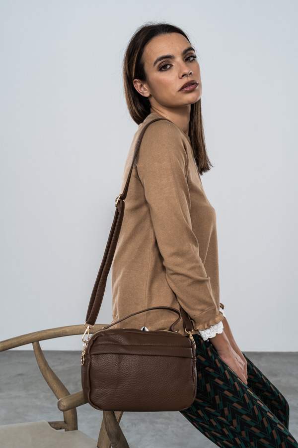 BANDOLERA TIPO MALETIN MARRON