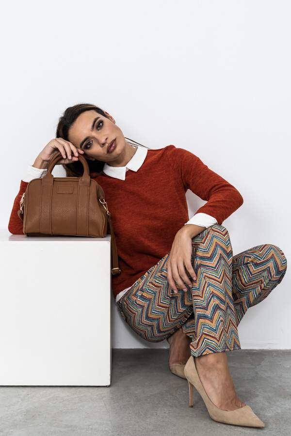 BOLSO DOBLE CREMALLERA CAMEL