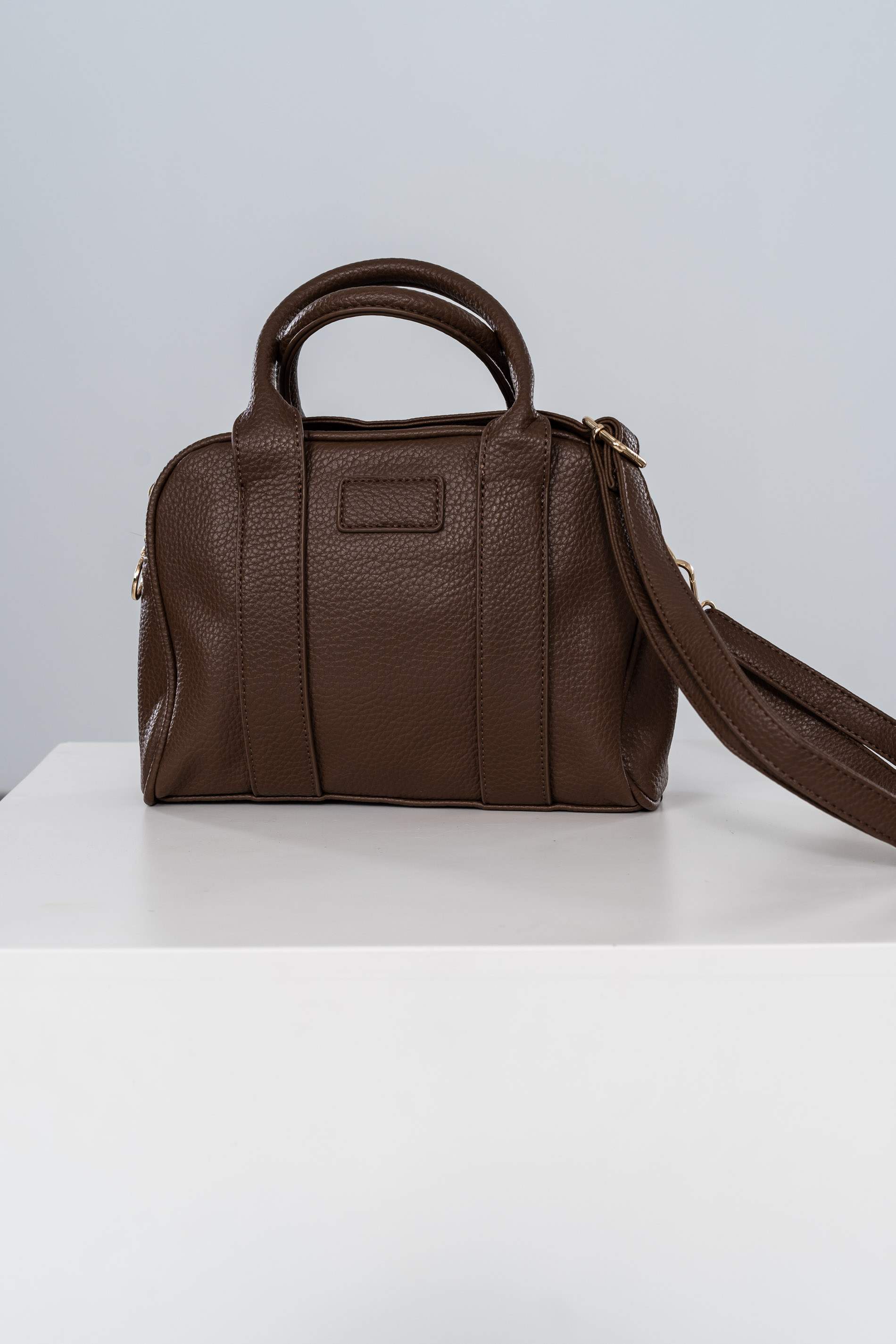 BOLSO DOBLE CREMALLERA MARRON