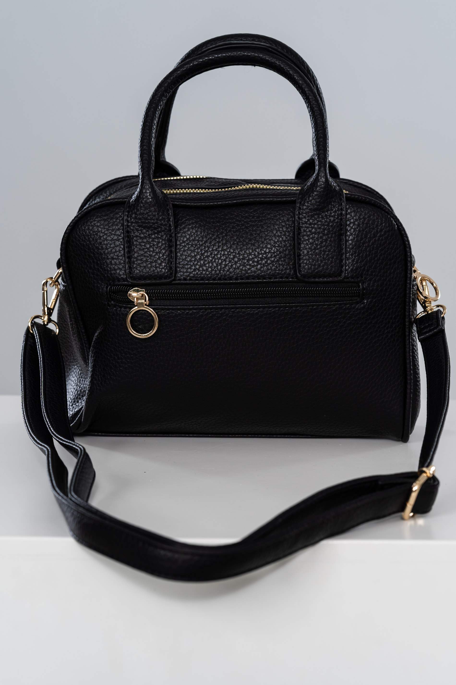 BOLSO DOBLE CREMALLERA NEGRO
