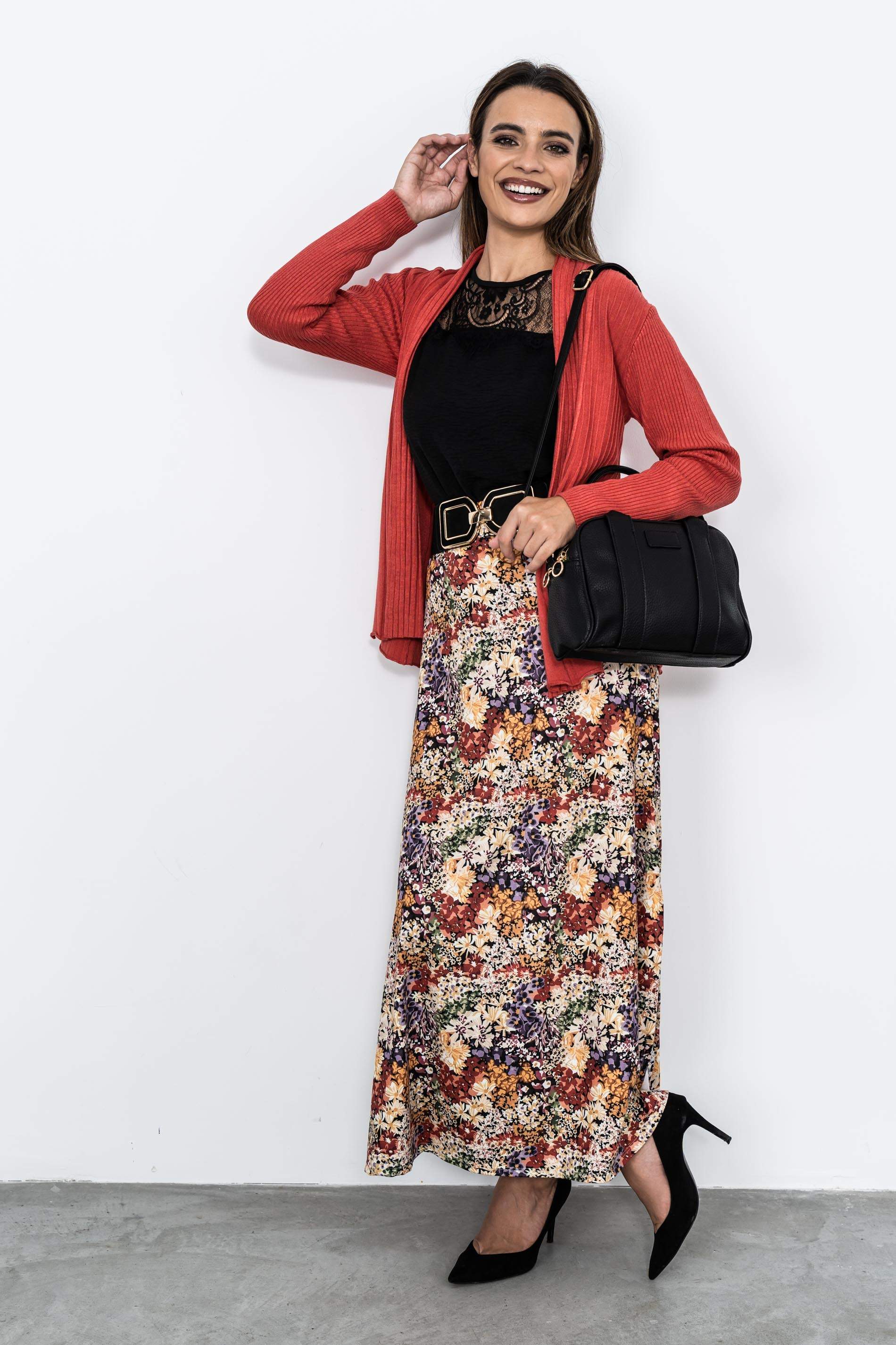 BOLSO DOBLE CREMALLERA NEGRO