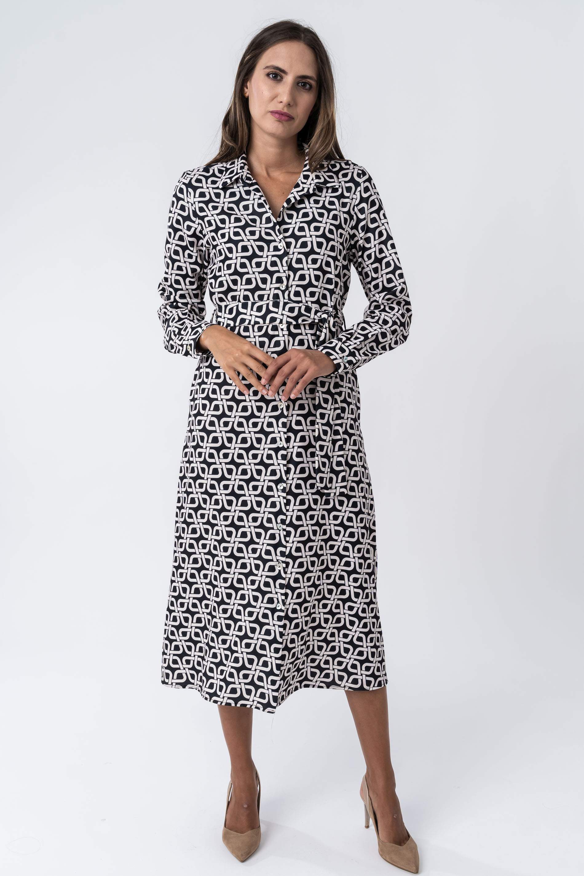 VESTIDO CAMISERO BICOLOR