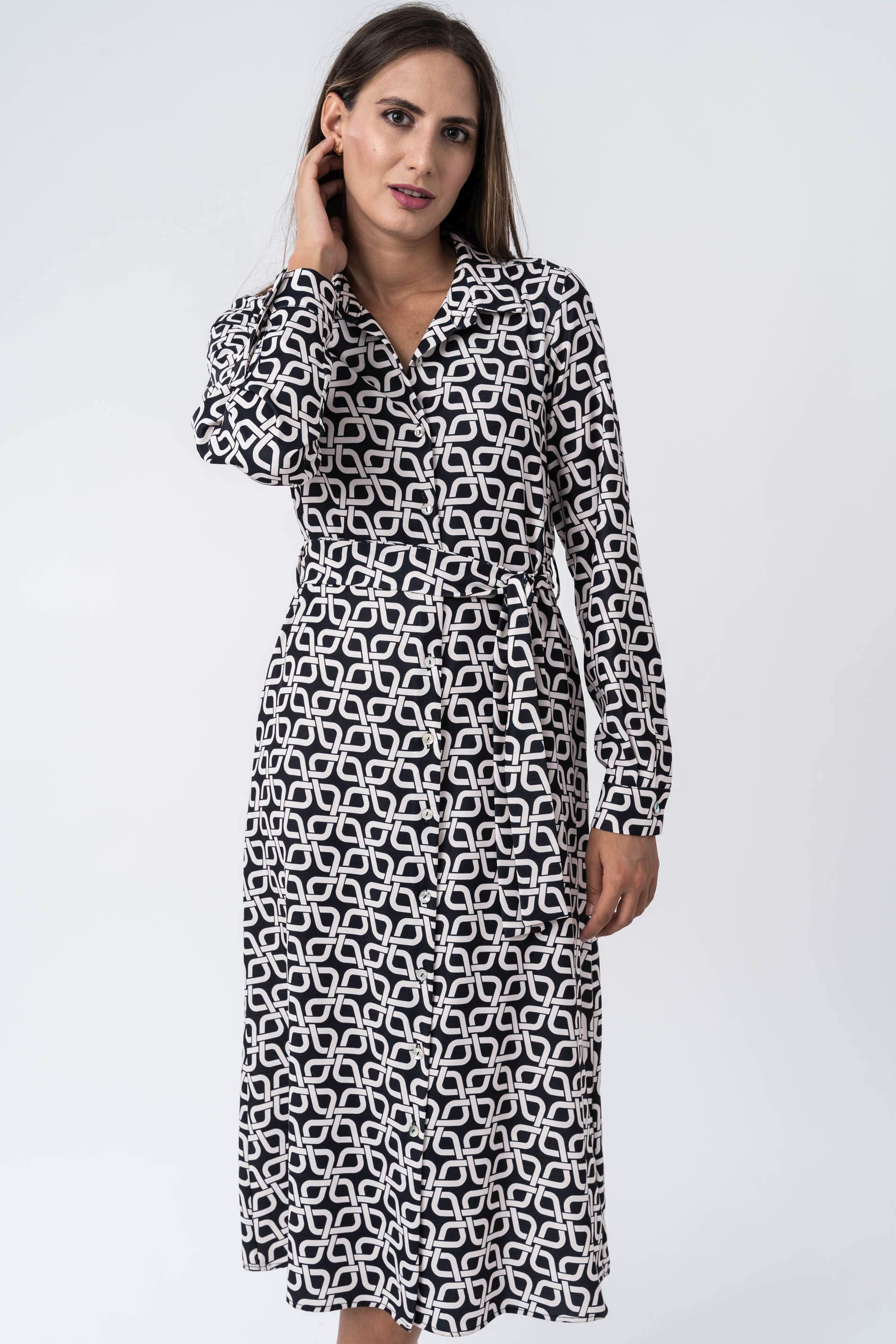 VESTIDO CAMISERO BICOLOR