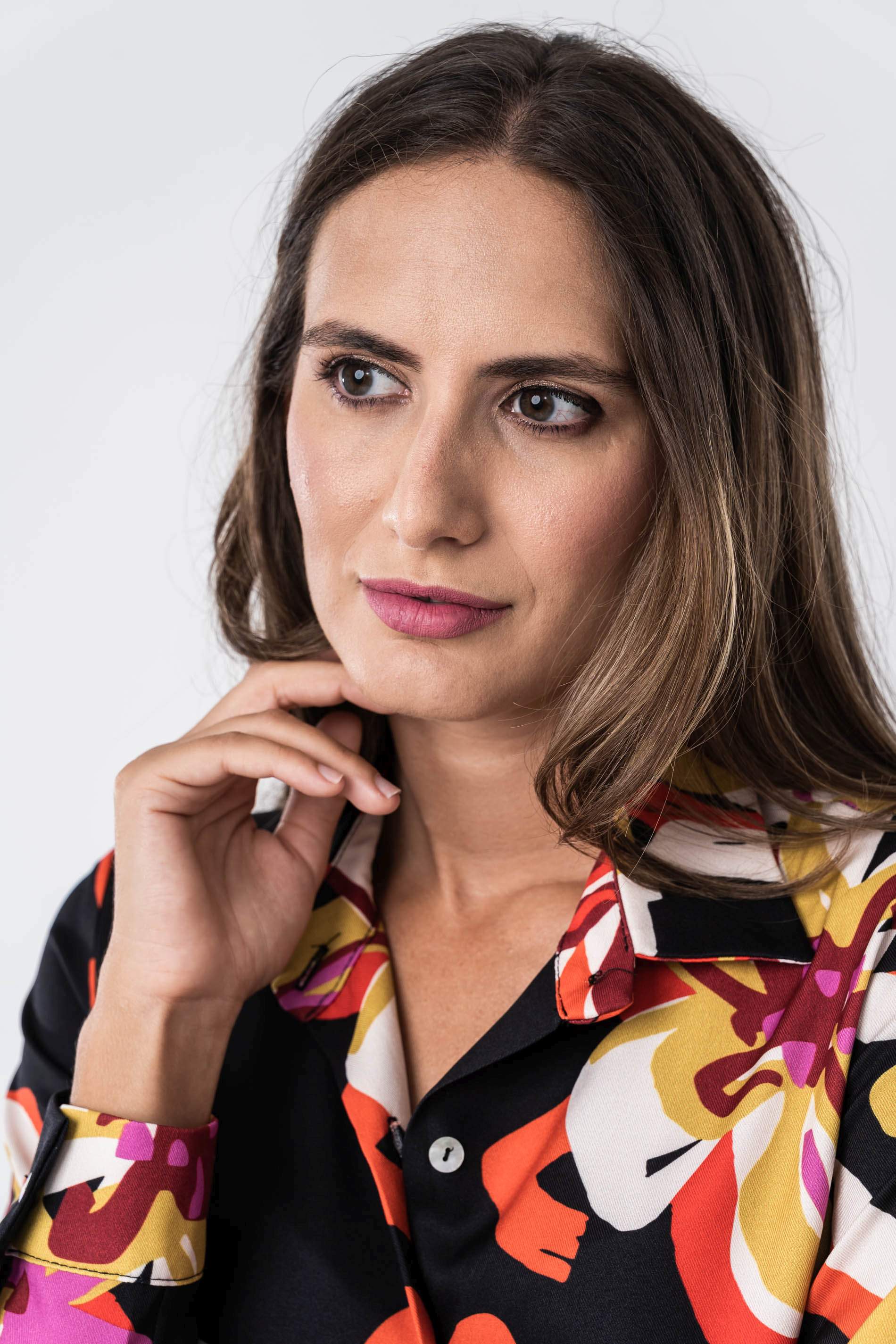 VESTIDO CAMISERO FLORES COLOR