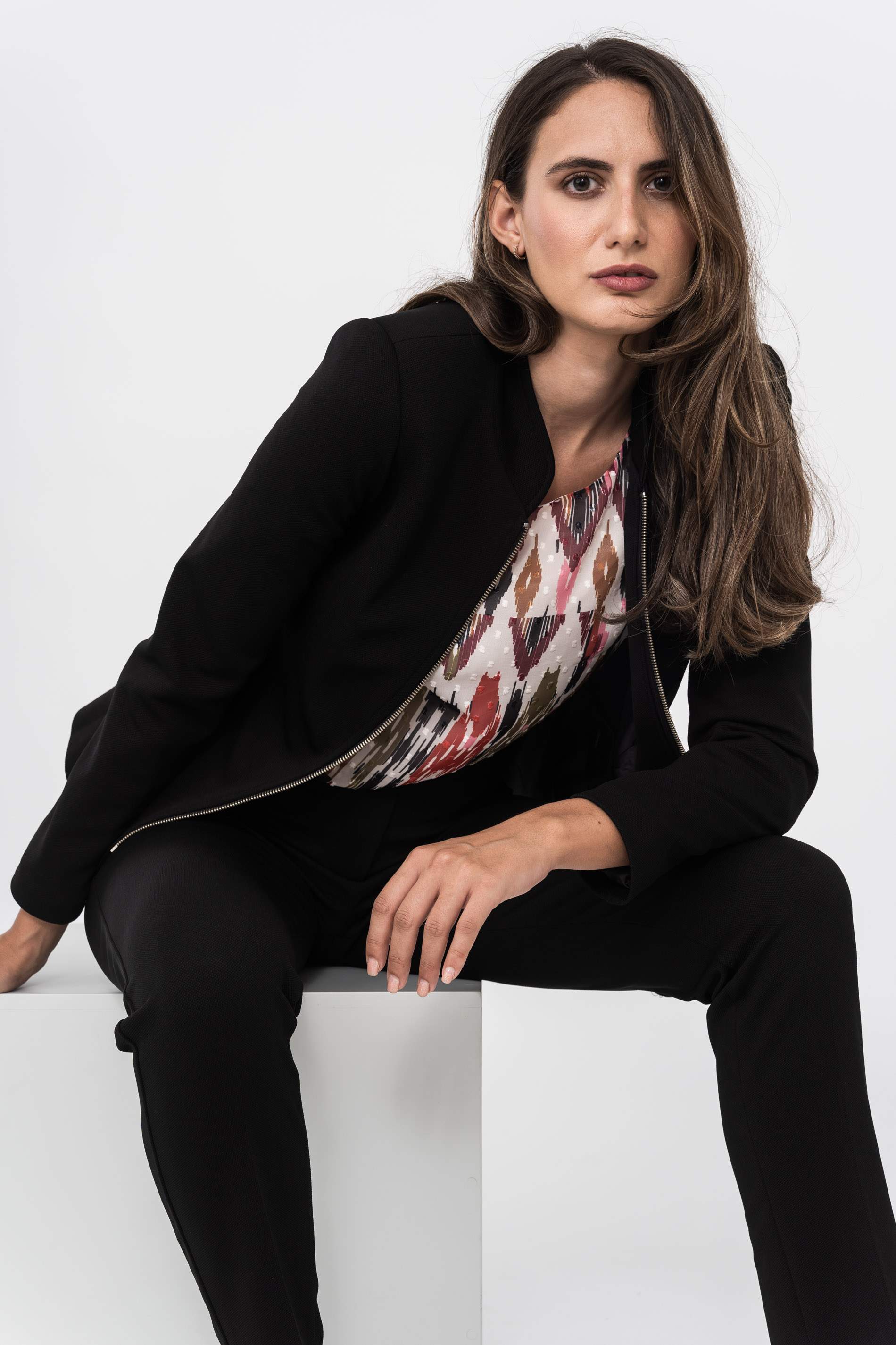 CHAQUETA CREMALLERA PIQUE