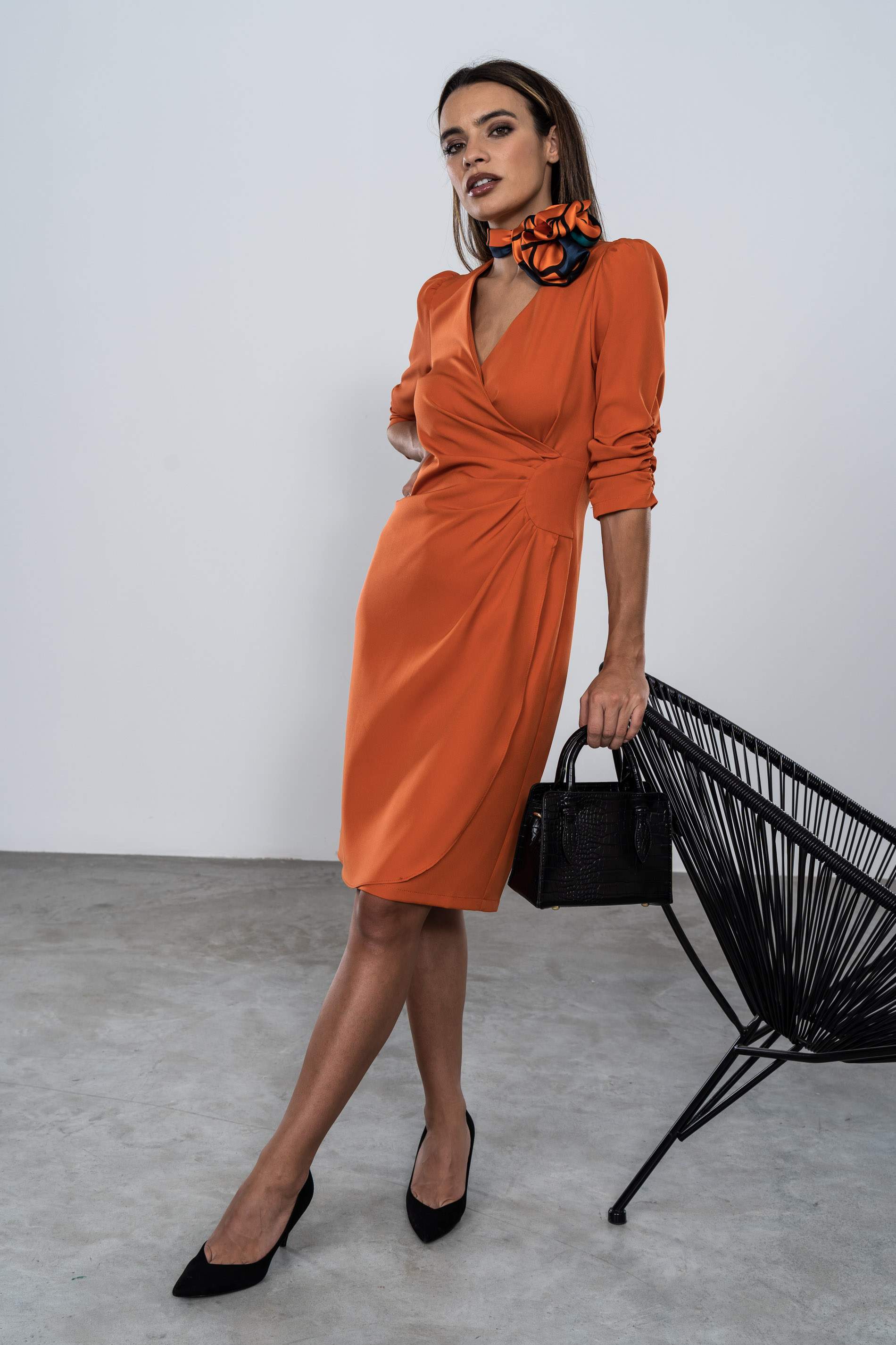 VESTIDO FRUNCE CINTURA CALDERA