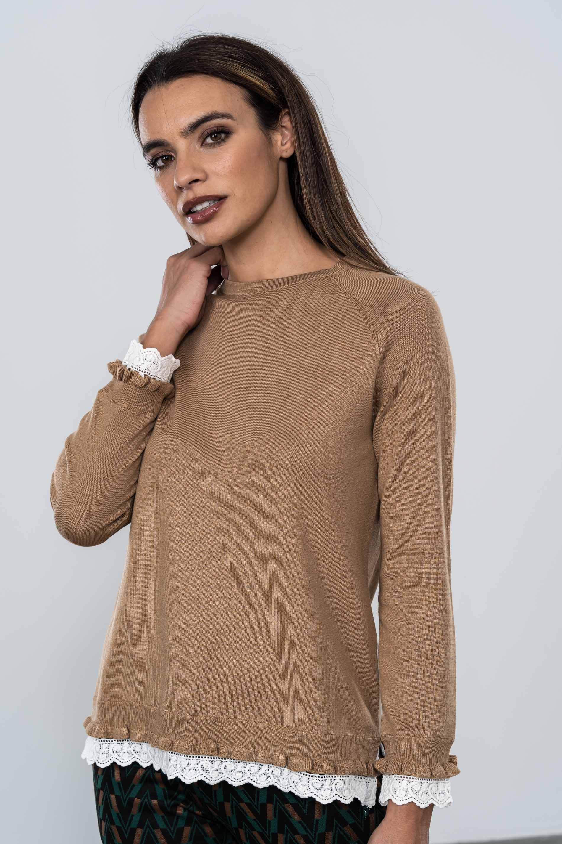 JERSEY DETALLE BLONDA CAMEL
