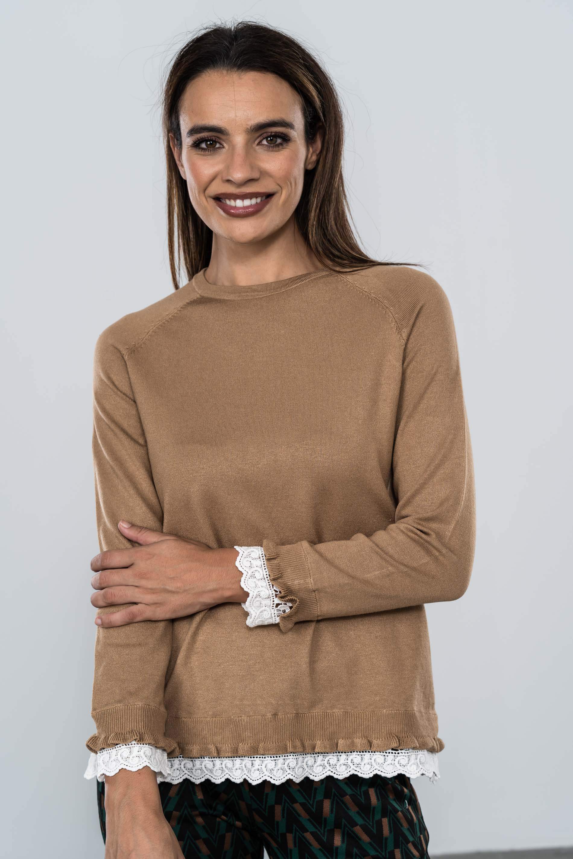 JERSEY DETALLE BLONDA CAMEL