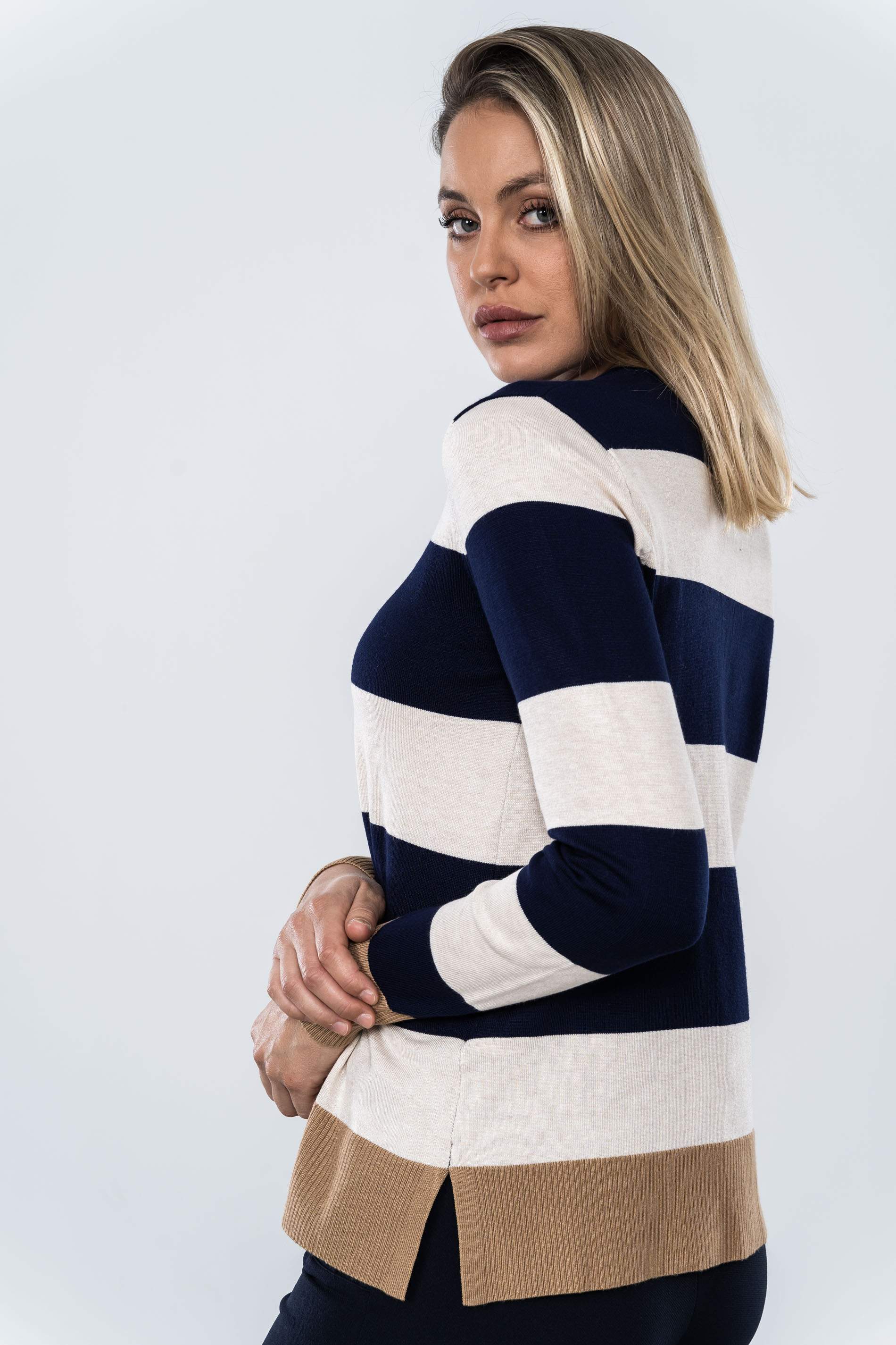 JERSEY C CAJA RAYA ANCHA MARINO