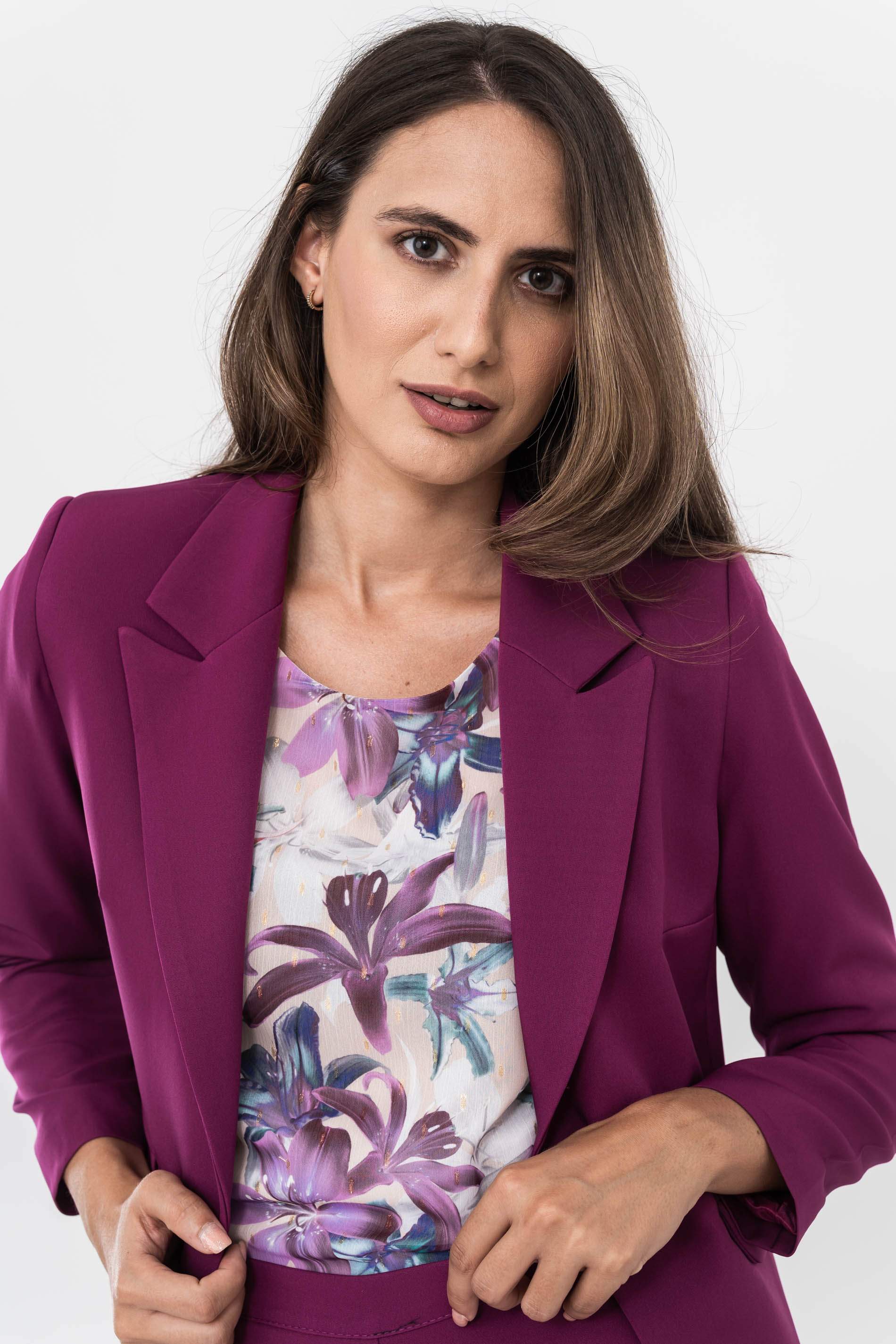 AMERICANA BOTON CORTA BERENJENA