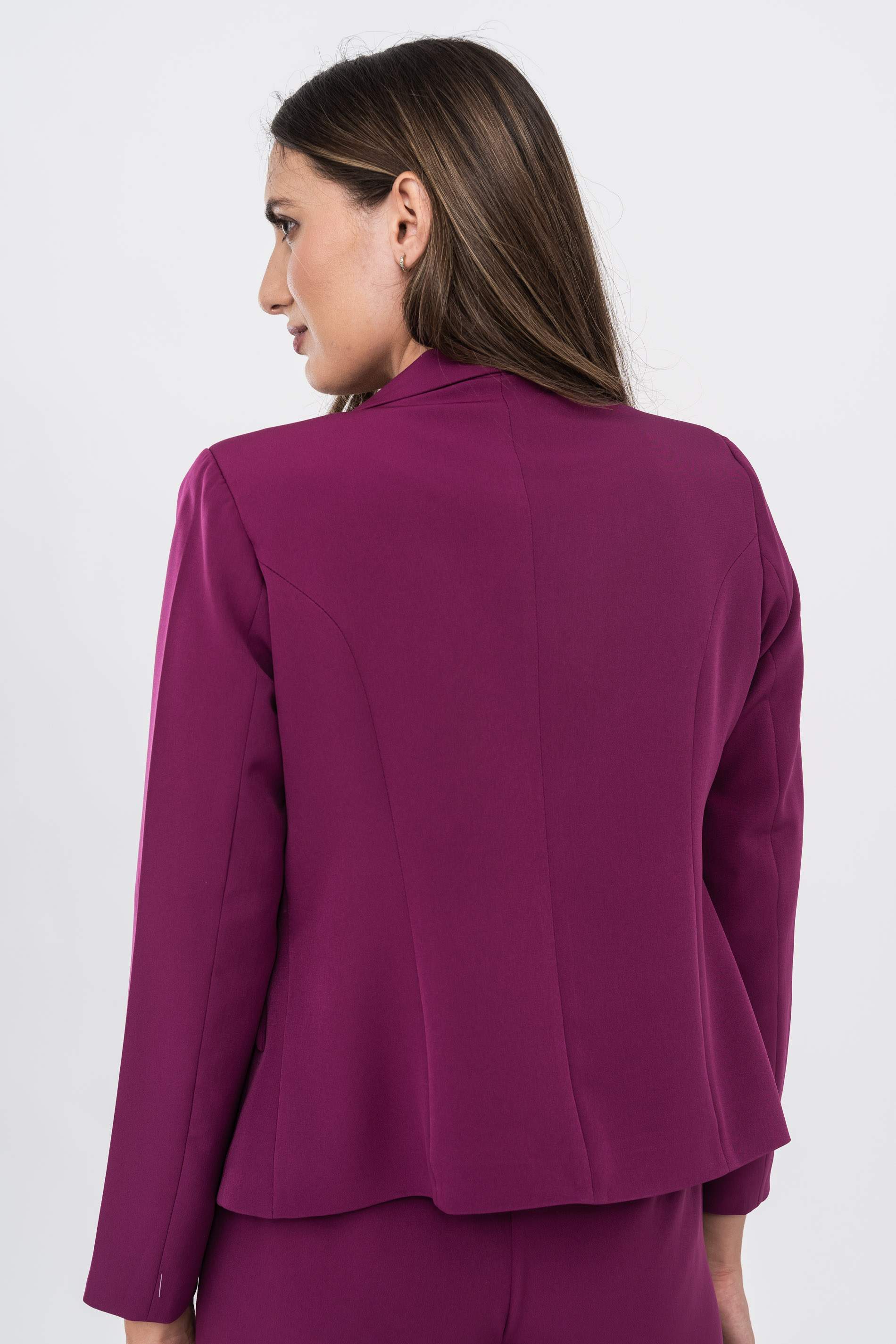 AMERICANA BOTON CORTA BERENJENA