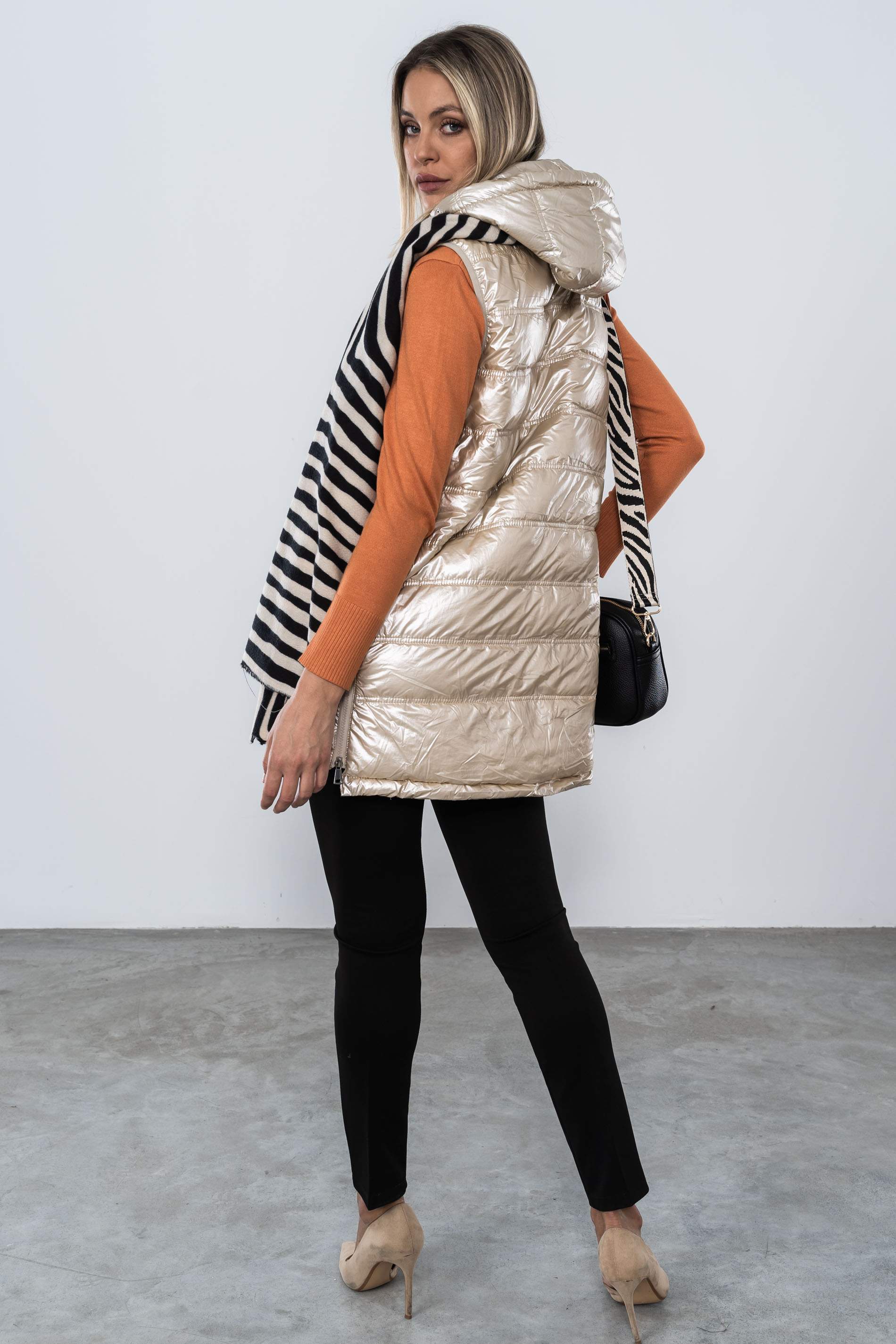 PANTALON DIAGONAL GOMA CINTURA NEGRO