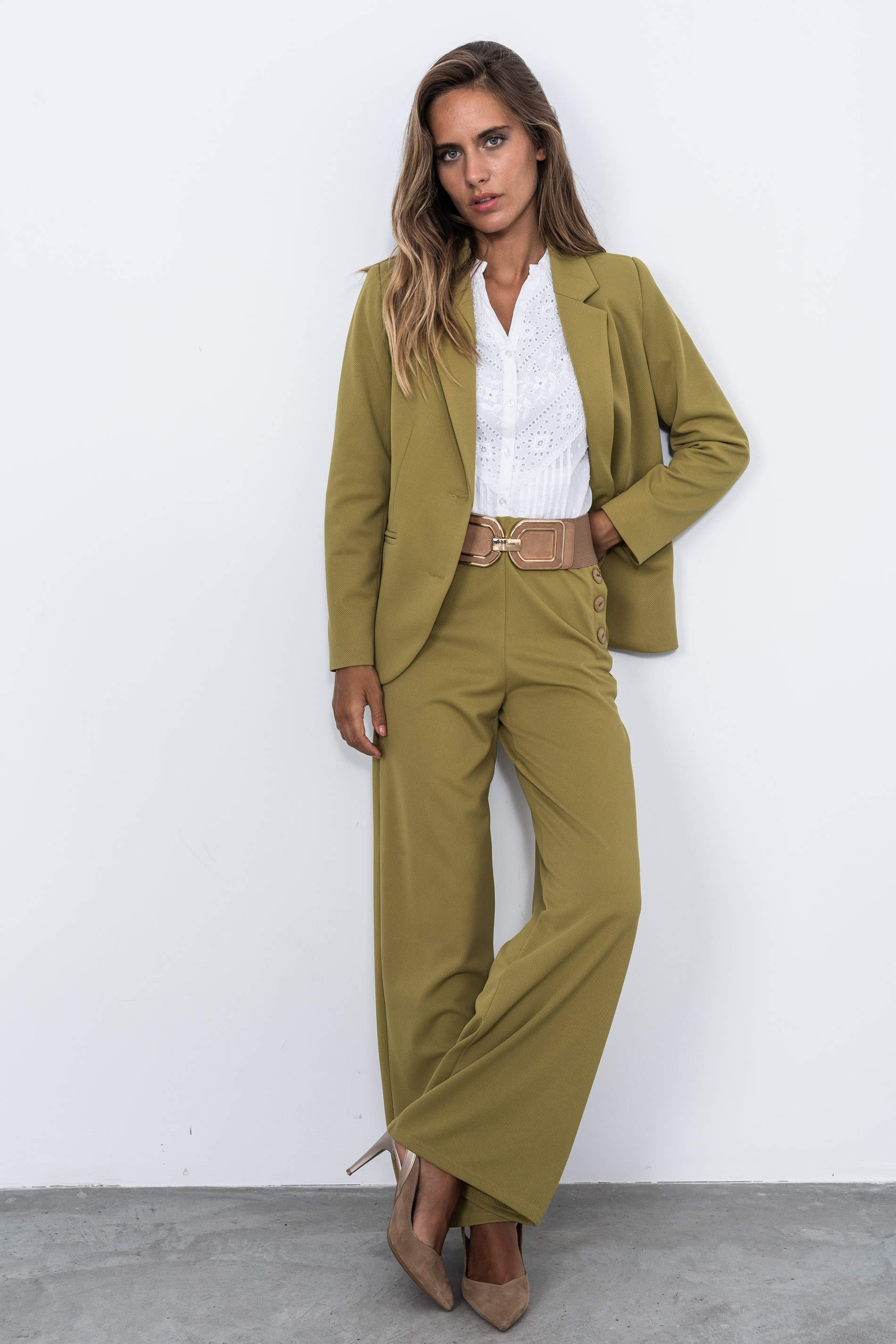 AMERICANA DOBLE BOTON OLIVA