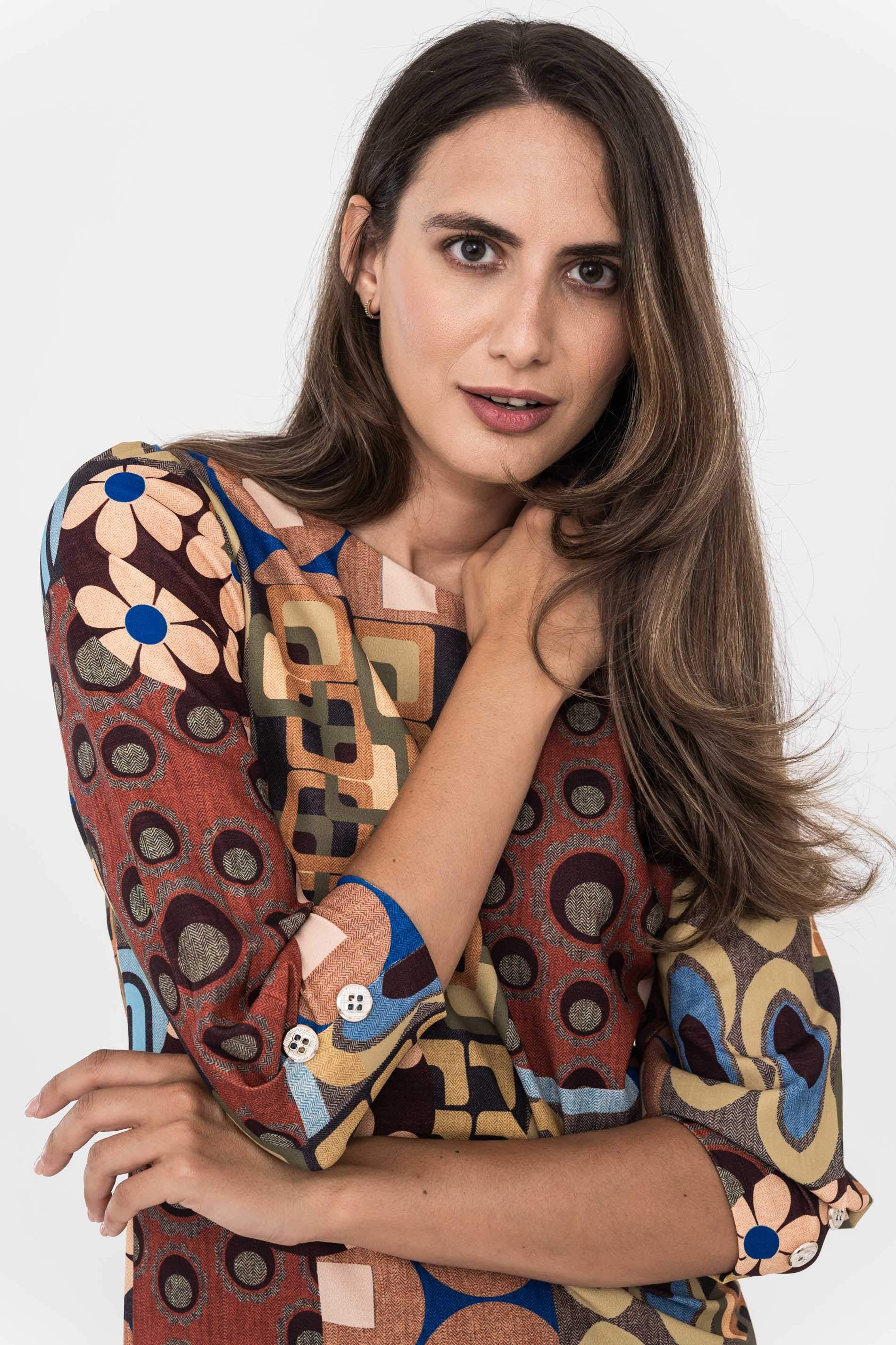 VESTIDO PATCHWORD RECTO