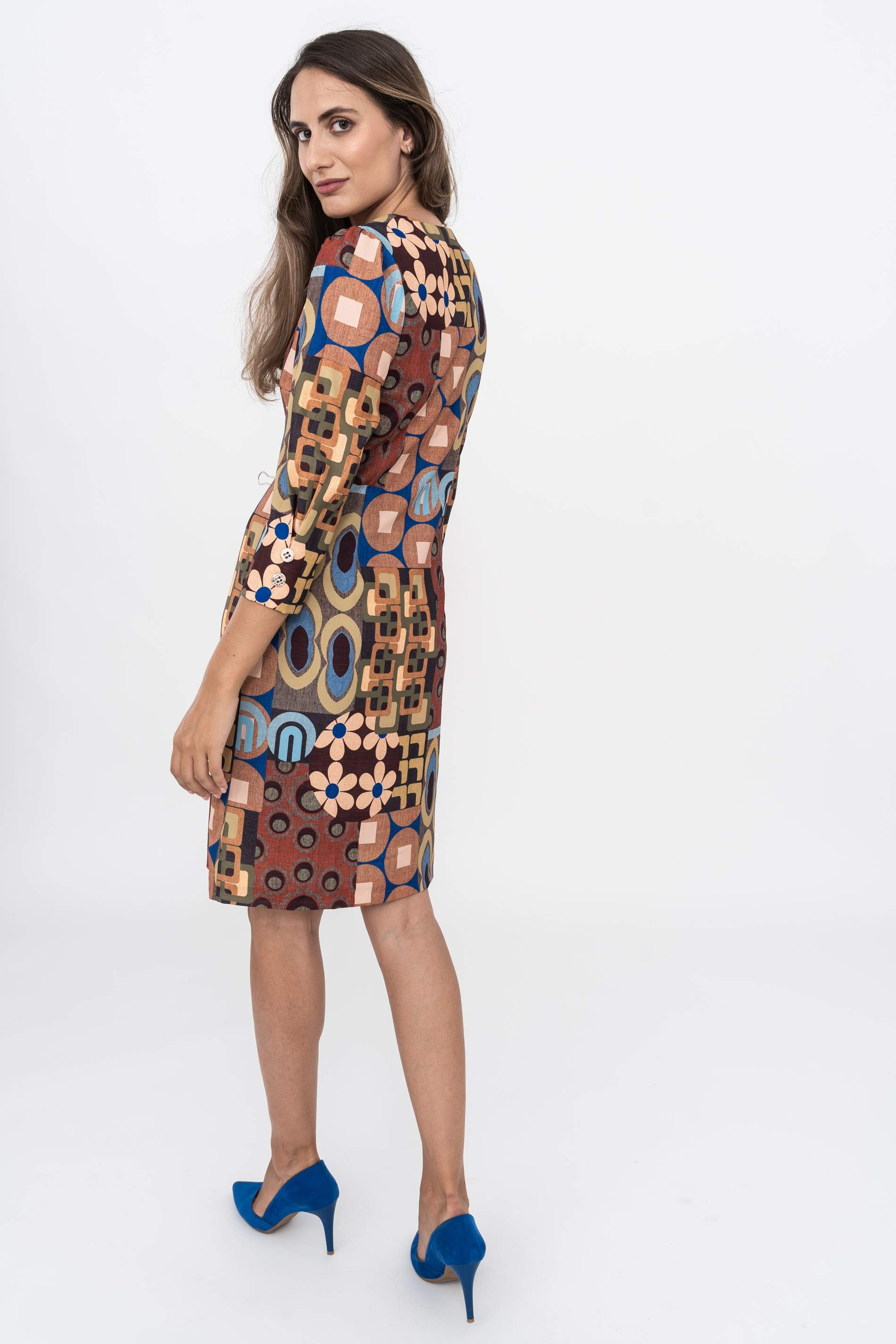 VESTIDO PATCHWORD RECTO