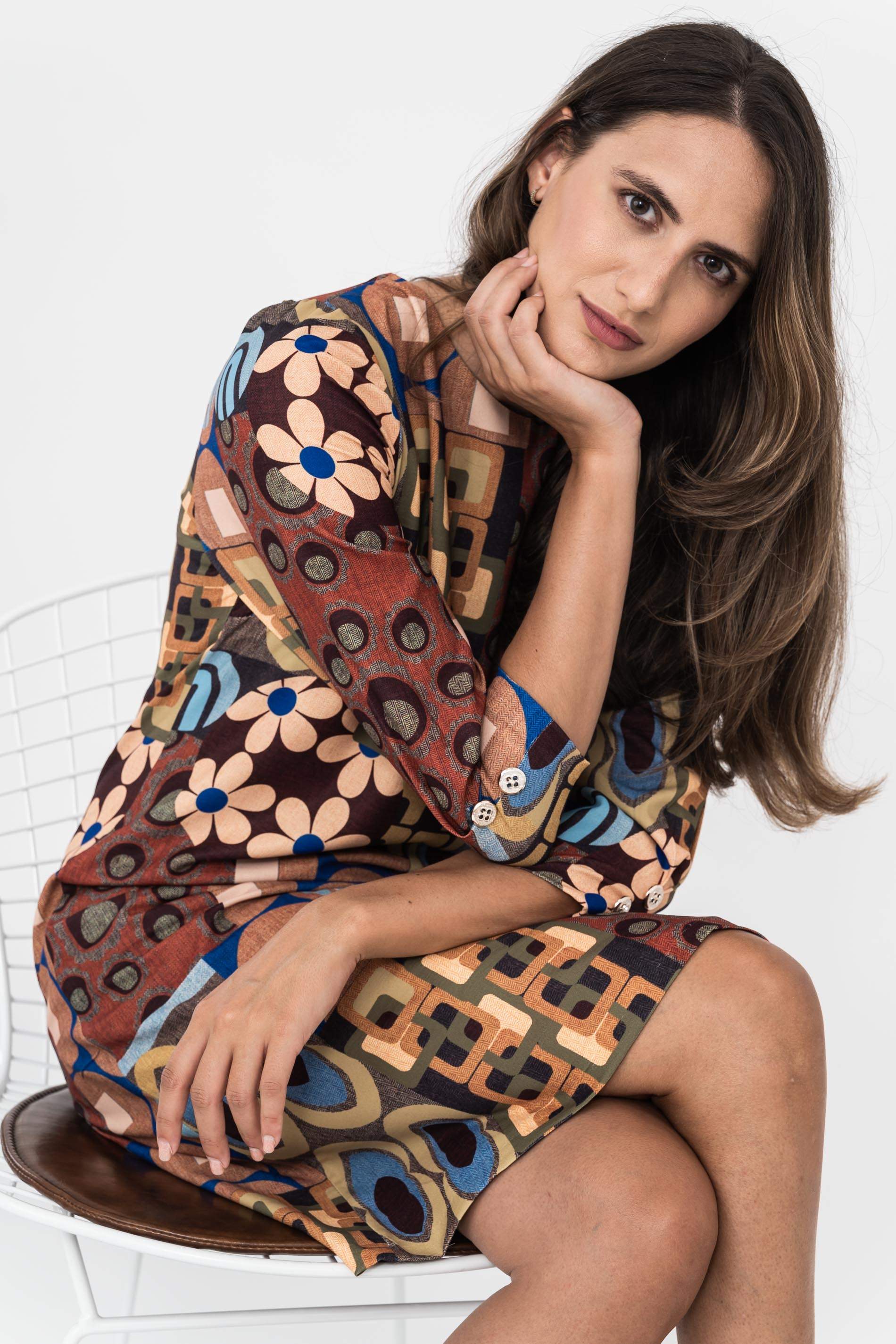 VESTIDO PATCHWORD RECTO