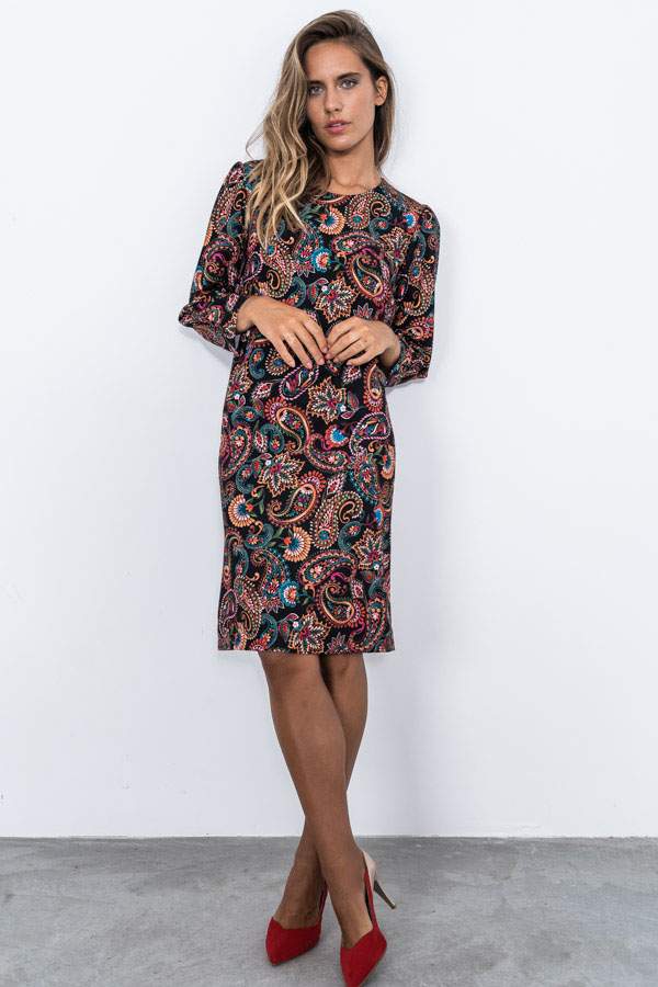 VESTIDO CACHIMERE RECTO