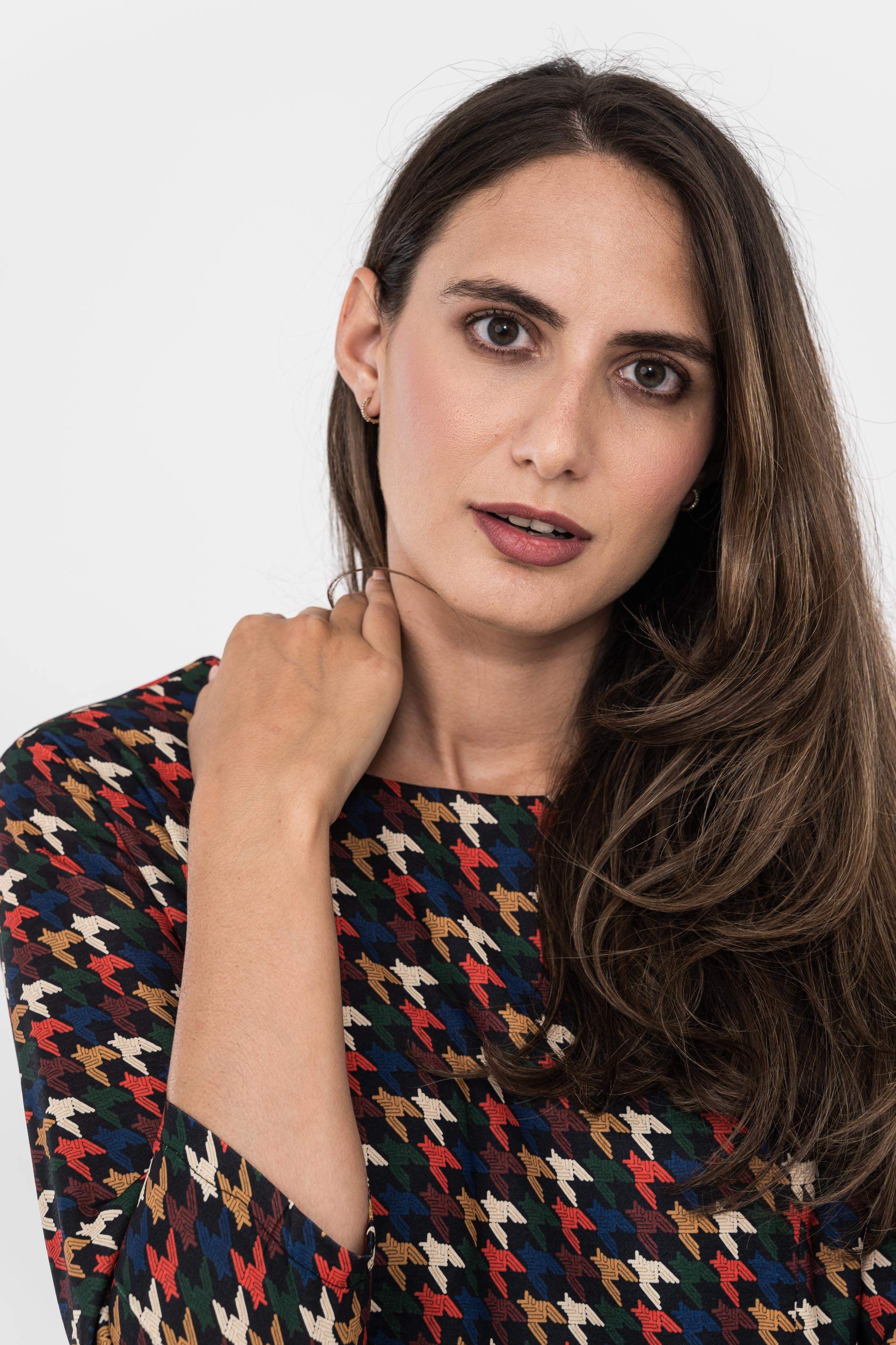 VESTIDO PATA DE GALLO COLOR