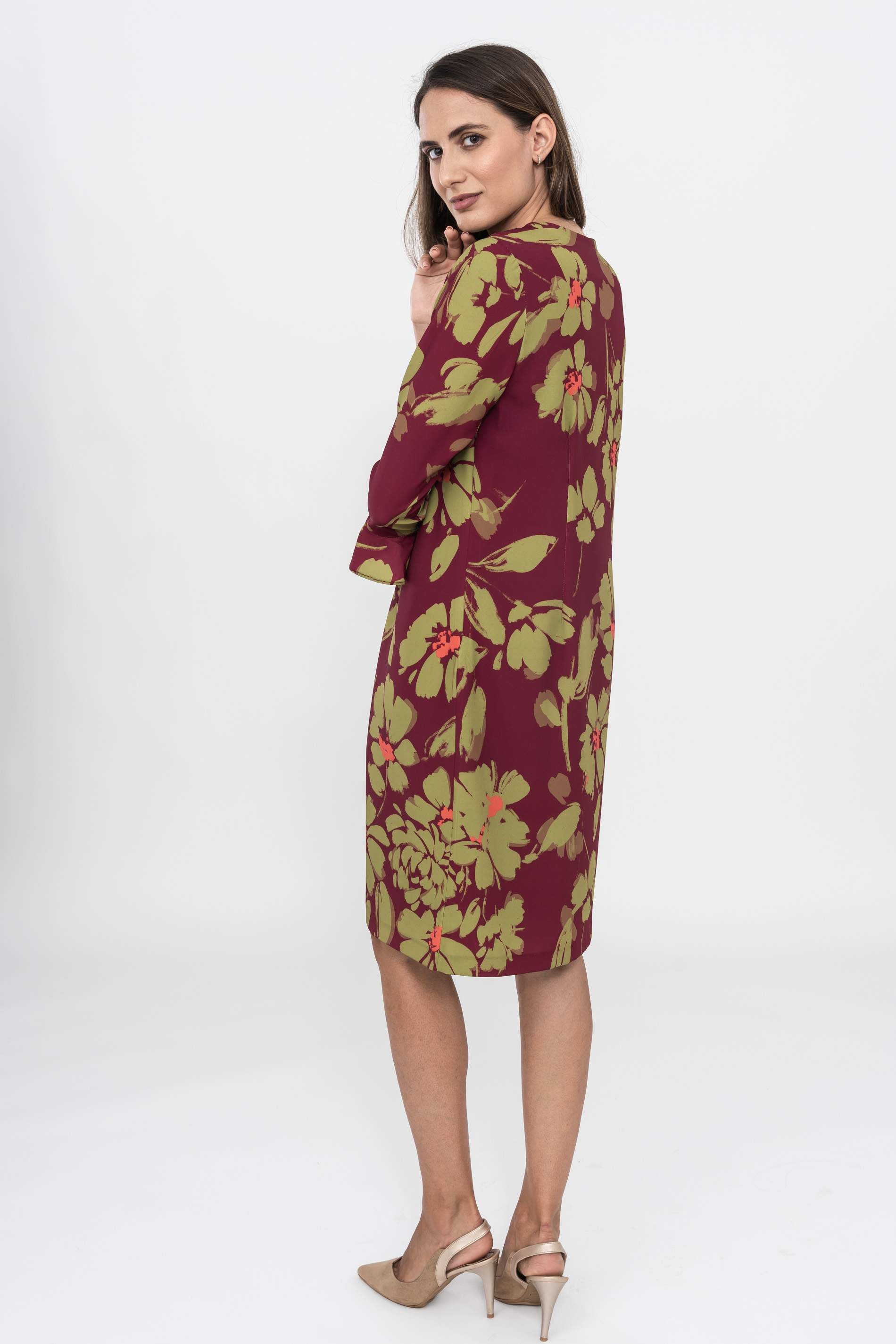 VESTIDO MANGA VOLANTE FLORAL