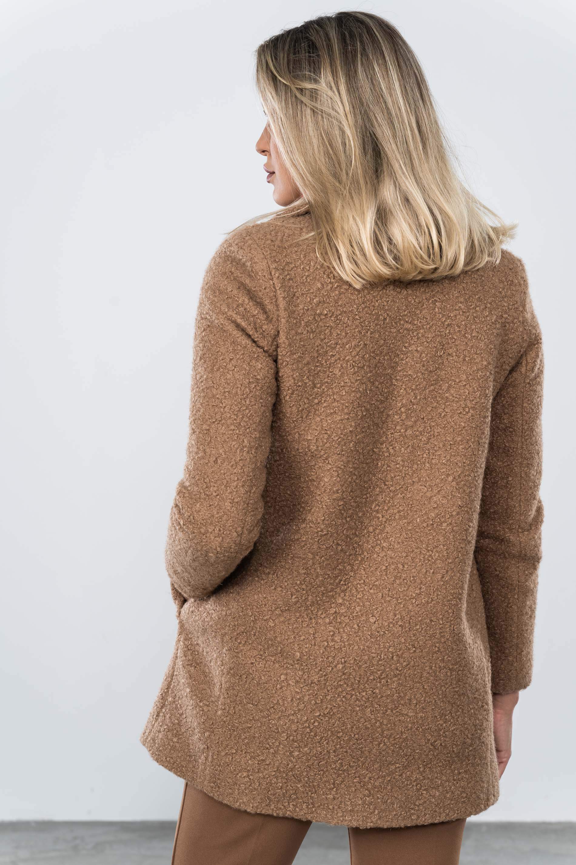 CHAQUETON CRUZADO BAGUILLA CAMEL