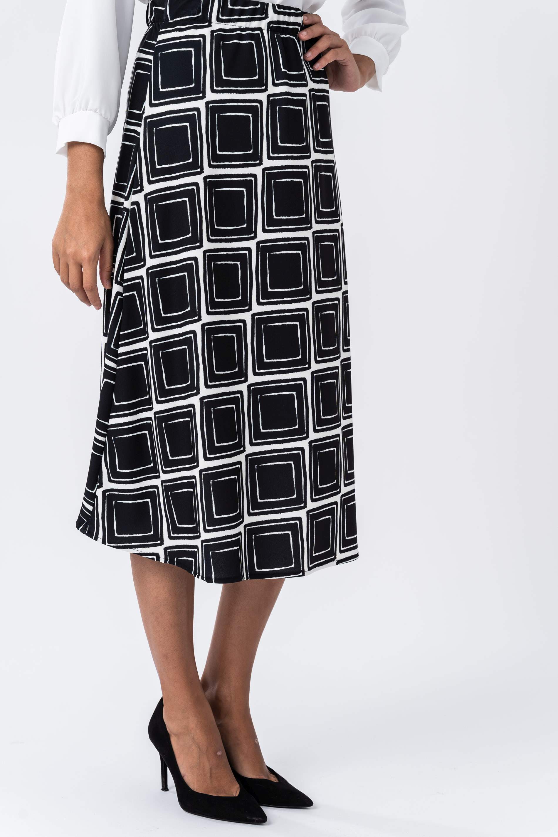 FALDA EVASE ESTAMPADO GEOMETRICO