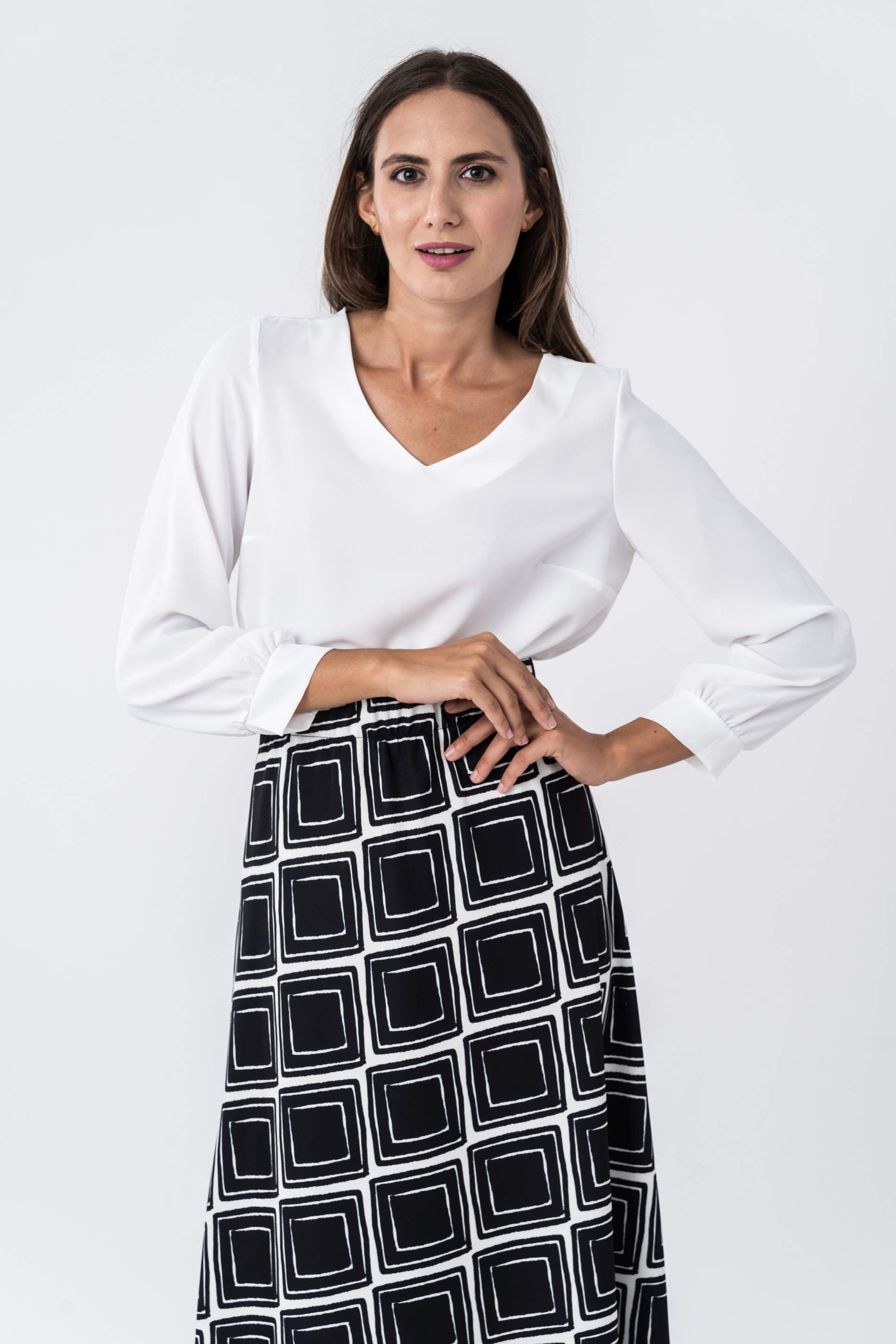 FALDA EVASE ESTAMPADO GEOMETRICO