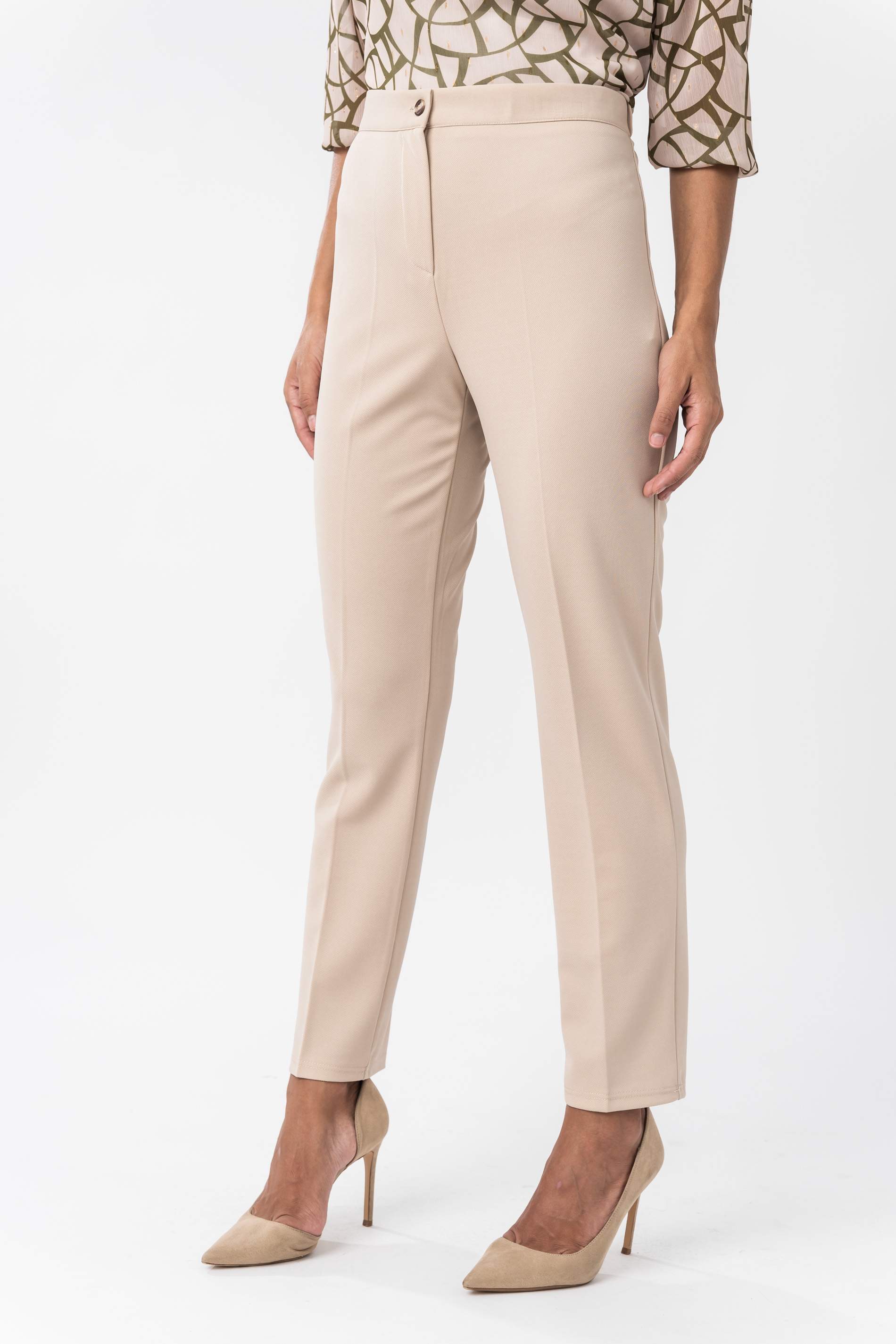 PANTALON CINTURA ELASTICA BEIGE
