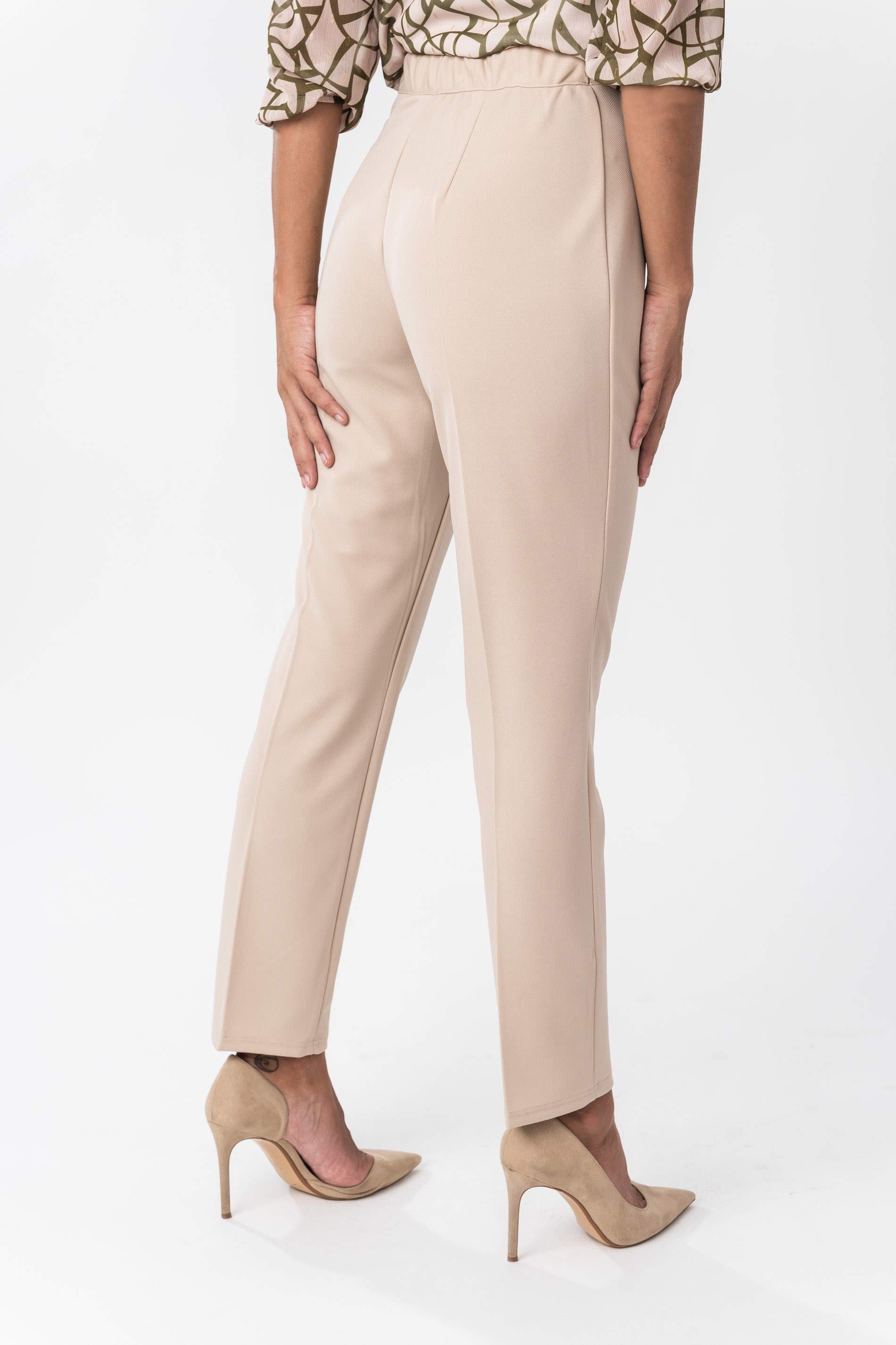 PANTALON CINTURA ELASTICA BEIGE