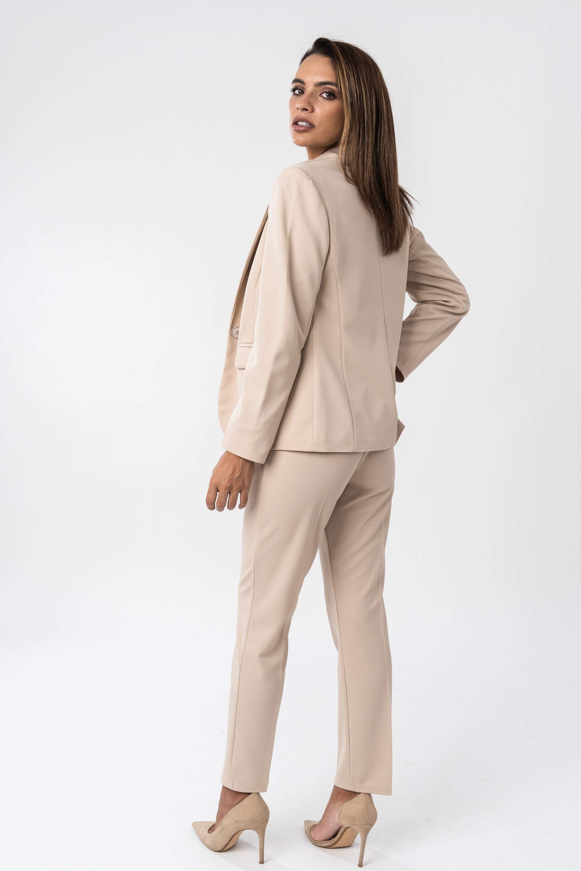 PANTALON CINTURA ELASTICA BEIGE
