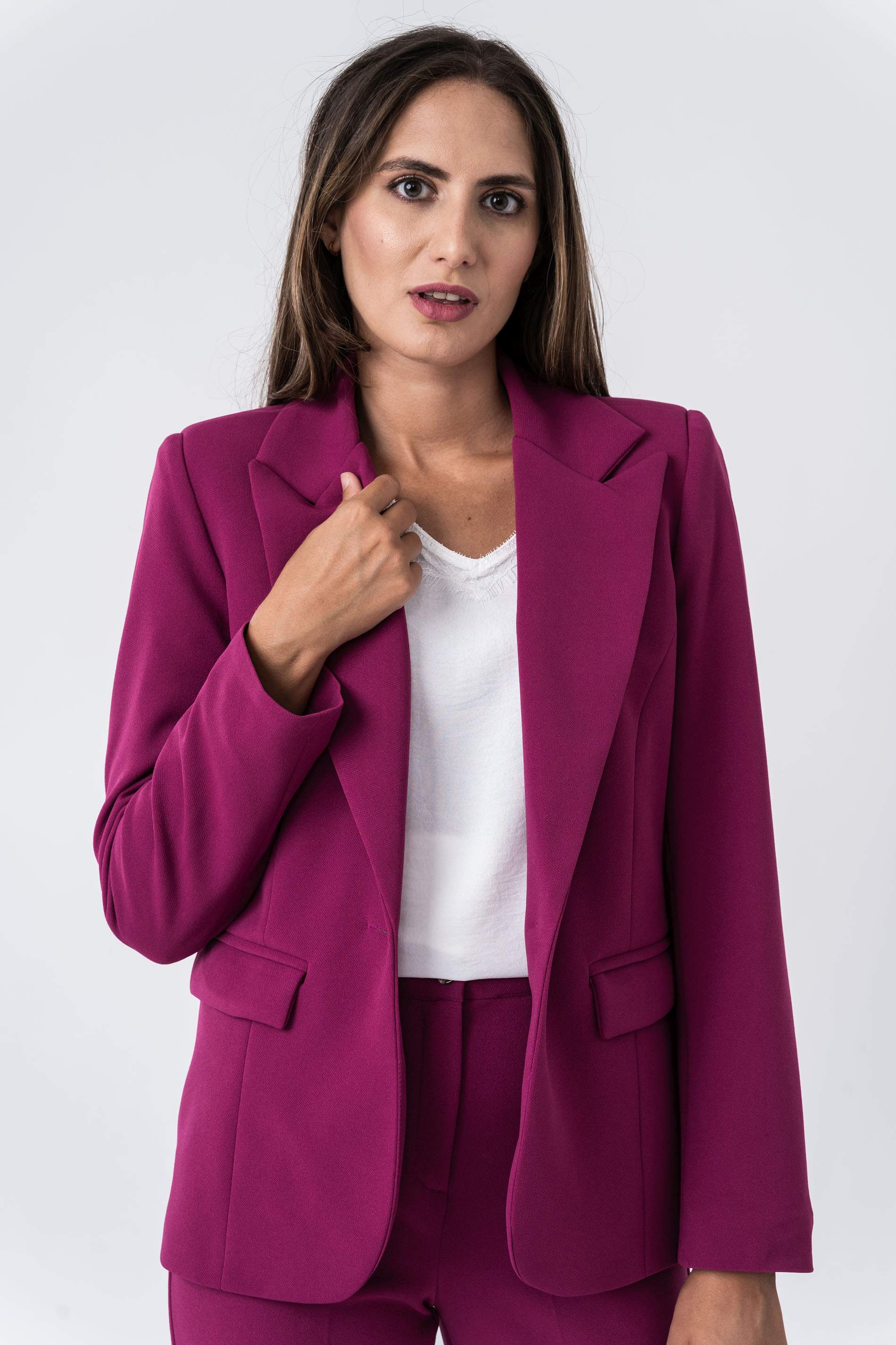 AMERICANA 1 BOTON GUINDA