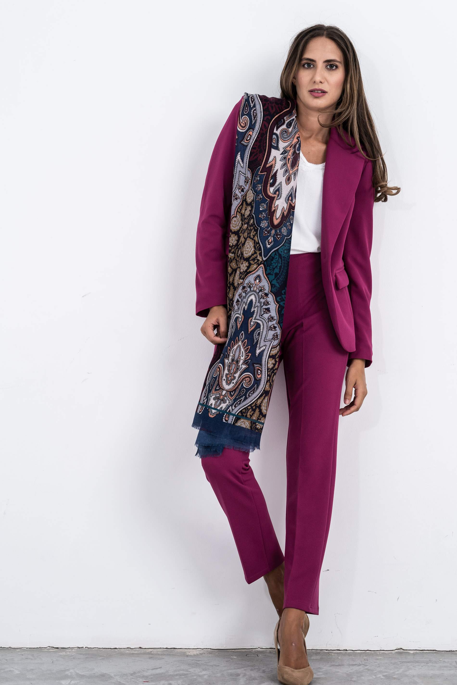 AMERICANA 1 BOTON GUINDA